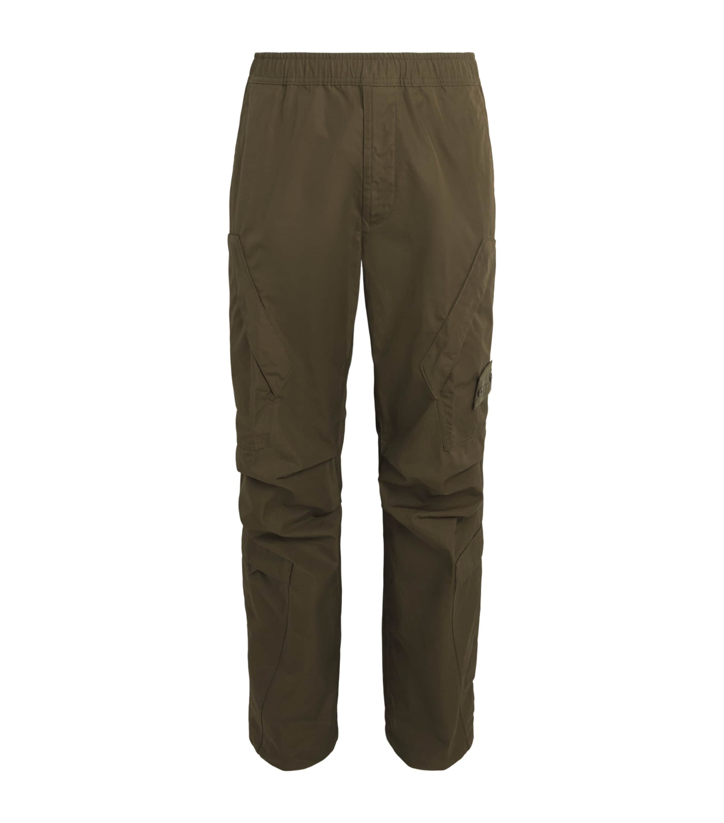 Stone Island Mens Cotton-Canvas All-Weather Ghost Trousers Image 1
