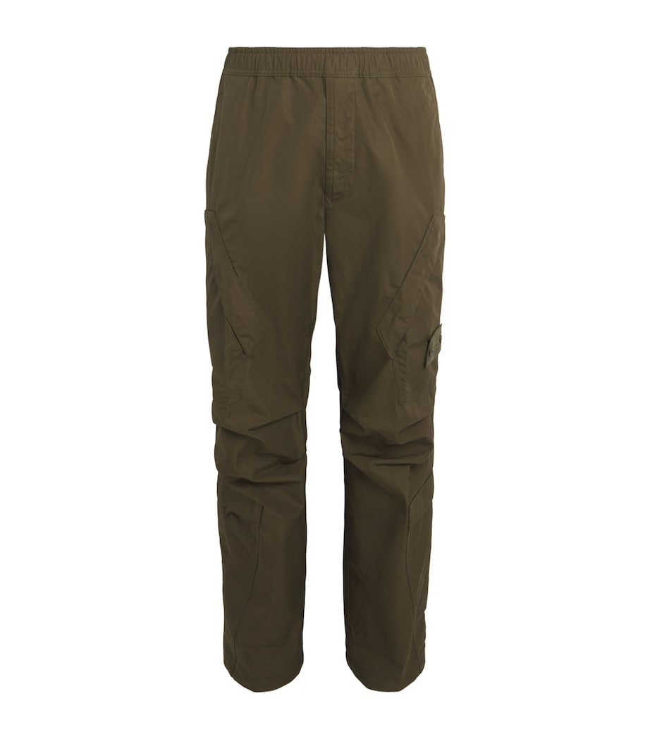 Stone Island Mens Cotton-Canvas All-Weather Ghost Trousers Image 1