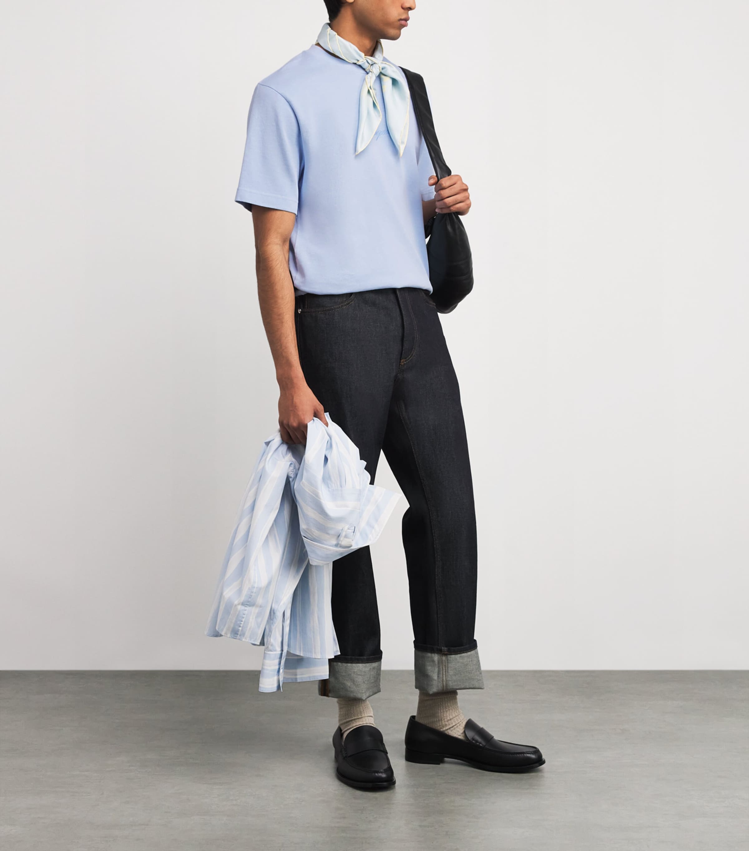 Cotton Pigmento T-Shirt BLUE-330 Image 2