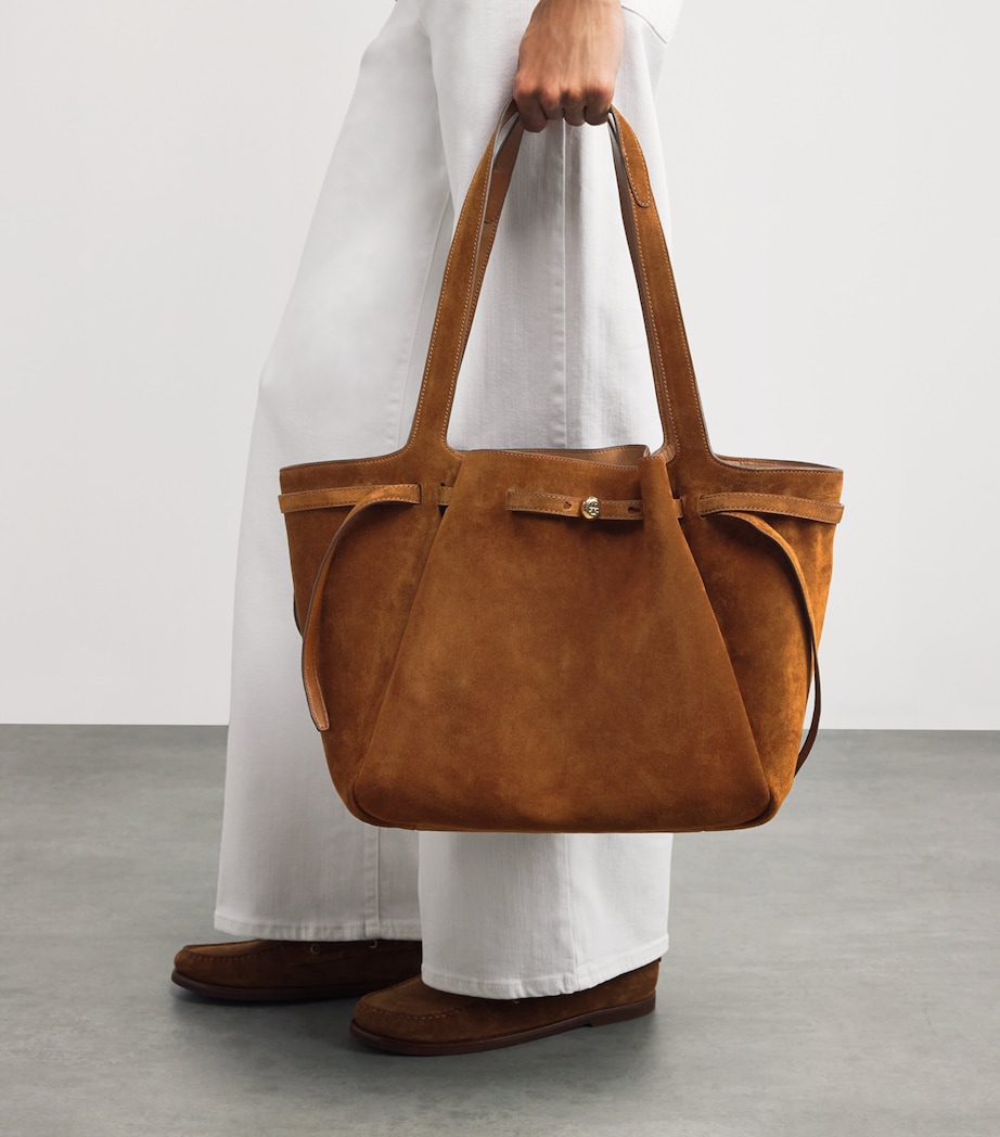 Suede Romy Tote Bag CARAMEL Image 5