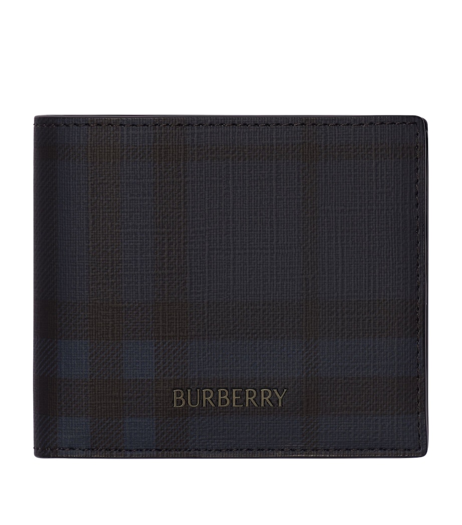 Burberry City Check Bifold Coin Wallet Navy Image 1