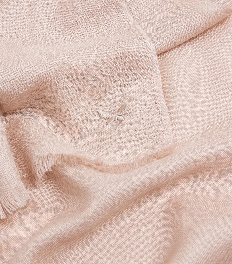 Cashmere-Silk Stole Scarf PINK Image 4