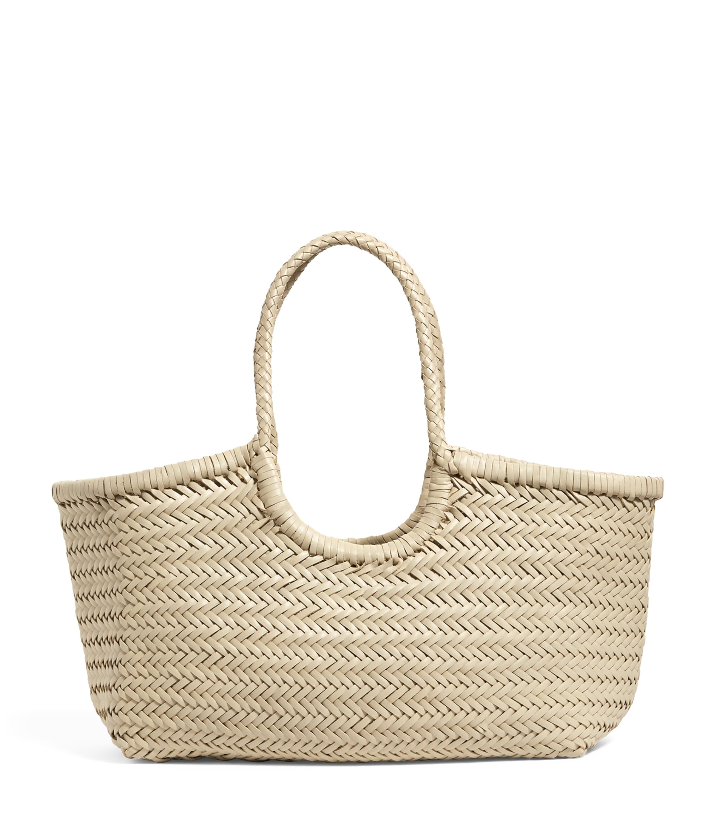 DRAGON DIFFUSION Large Leather Woven Nantucket Tote Bag | Women Bestsellers | Bags | Women Bags | Tote Bags | Basket Bags | Designers | Dragon Diffusion