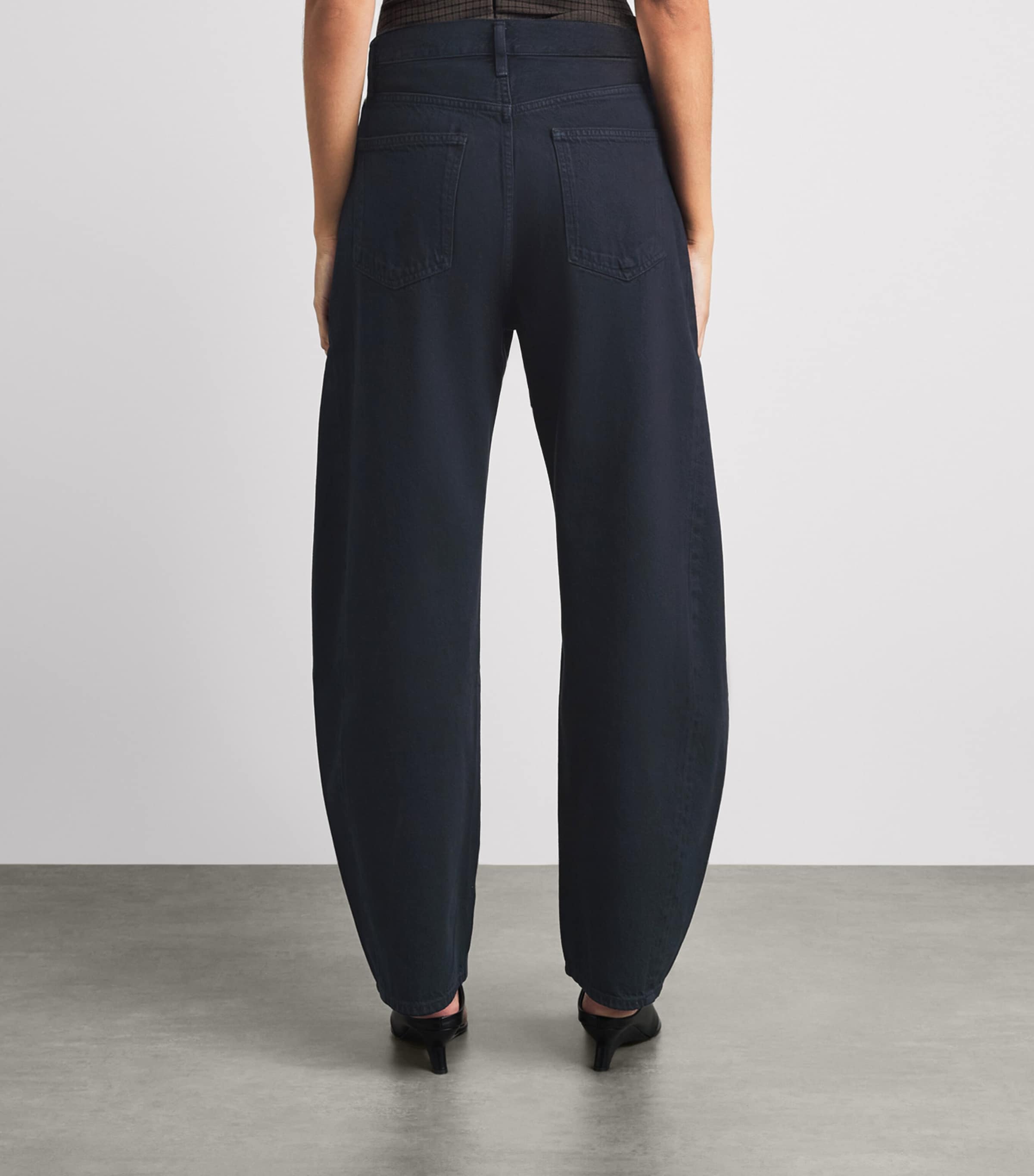 AGOLDE Womens Luna Pierced Tapered Jeans Ison Image 5