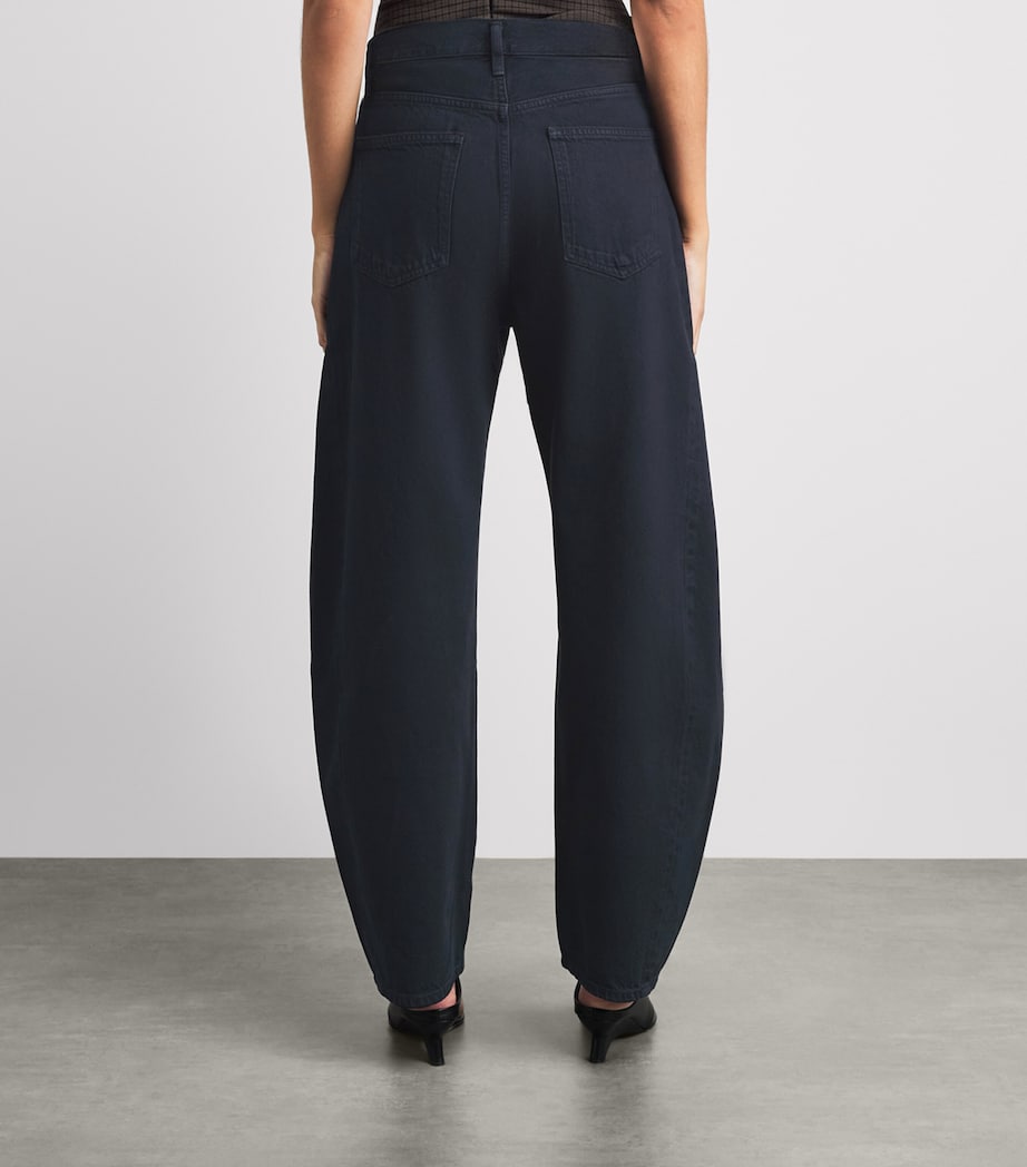 AGOLDE Womens Luna Pierced Tapered Jeans Ison Image 5