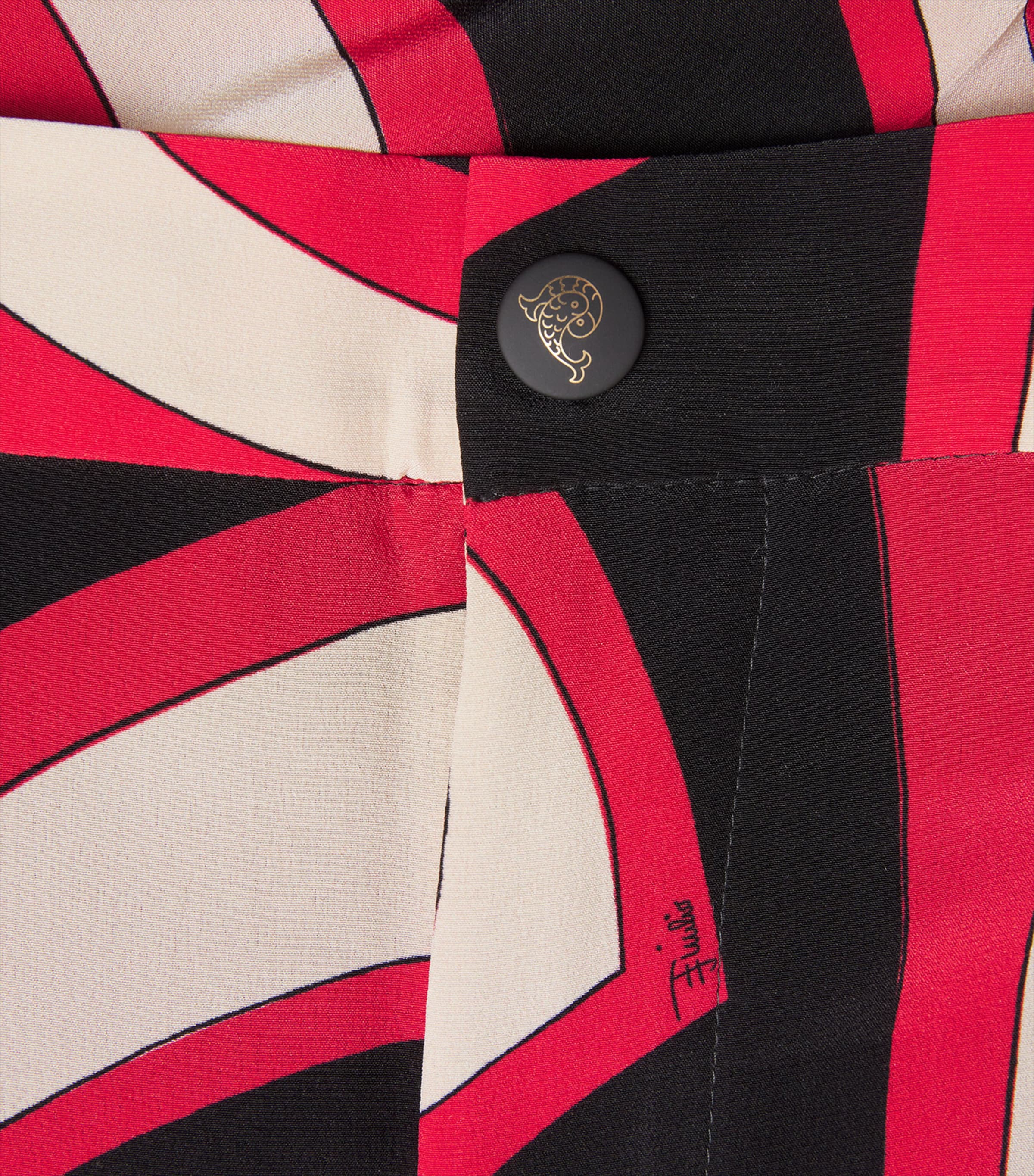 Silk Labirinto Print Trousers 051/GOLD RED Image 6