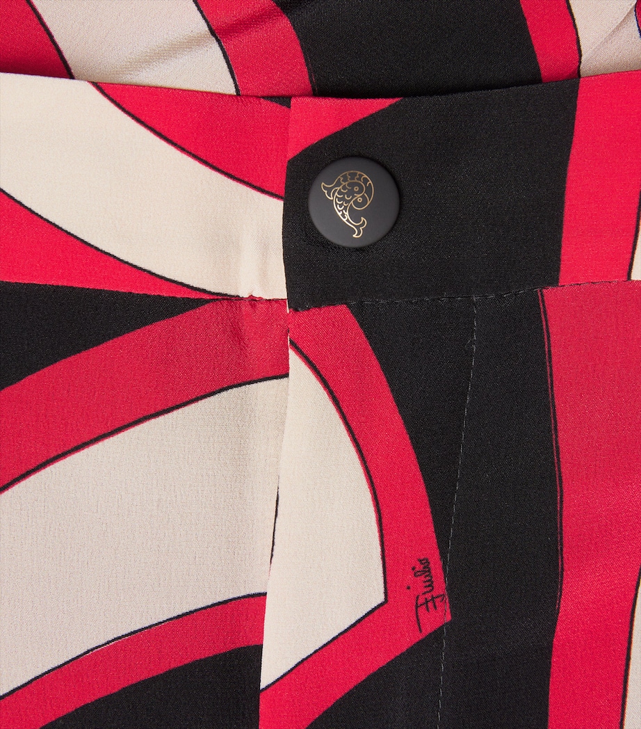 Silk Labirinto Print Trousers 051/GOLD RED Image 6