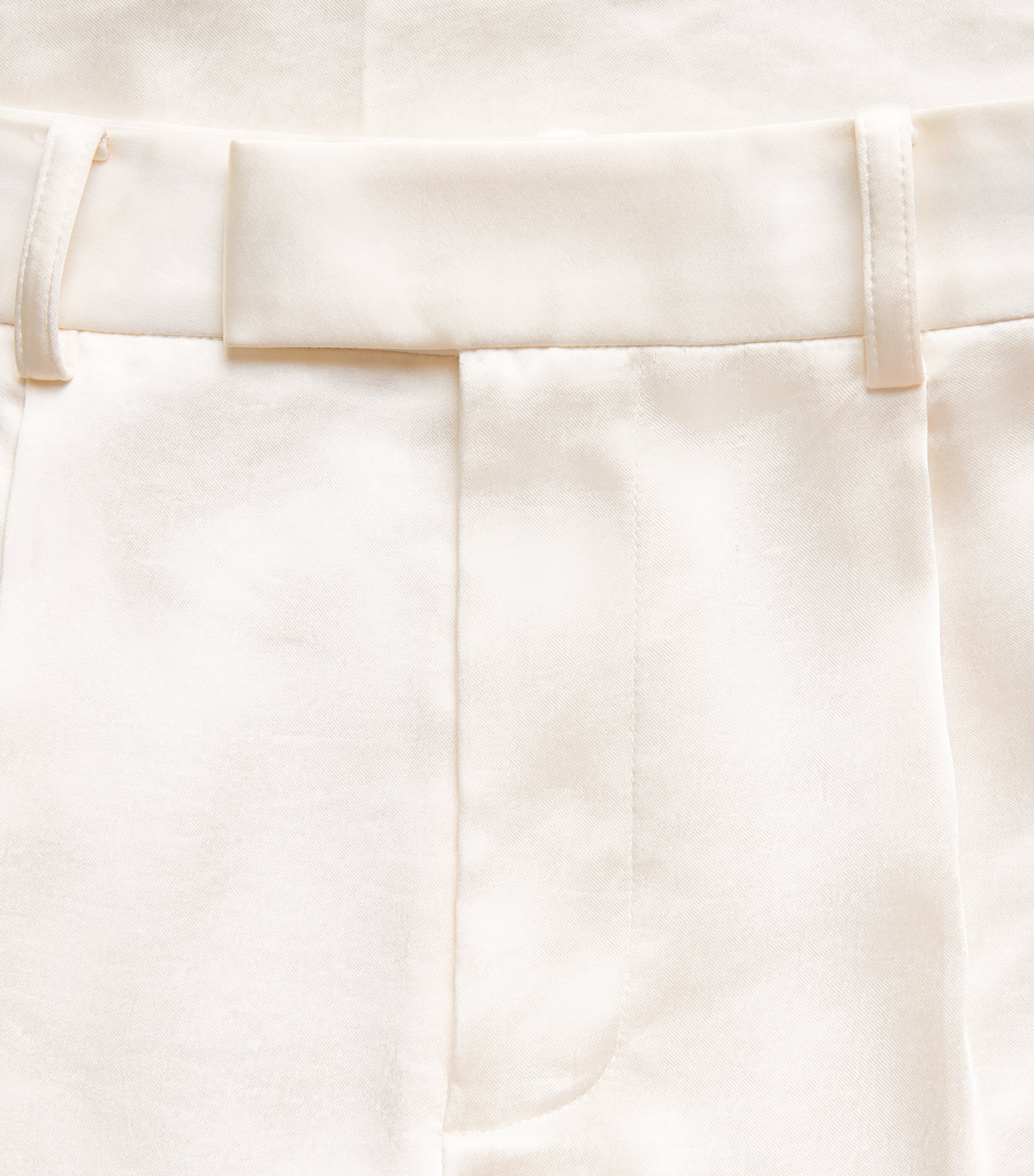 Self-Portrait Womens Satin Wide-Leg Trousers Cream Image 6
