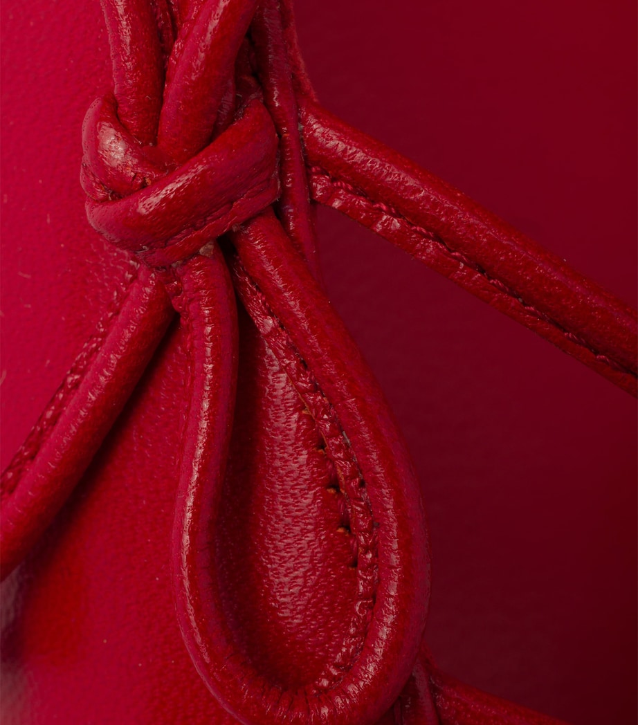 Prada Leather Open-Side Pumps 45 Red Image 7