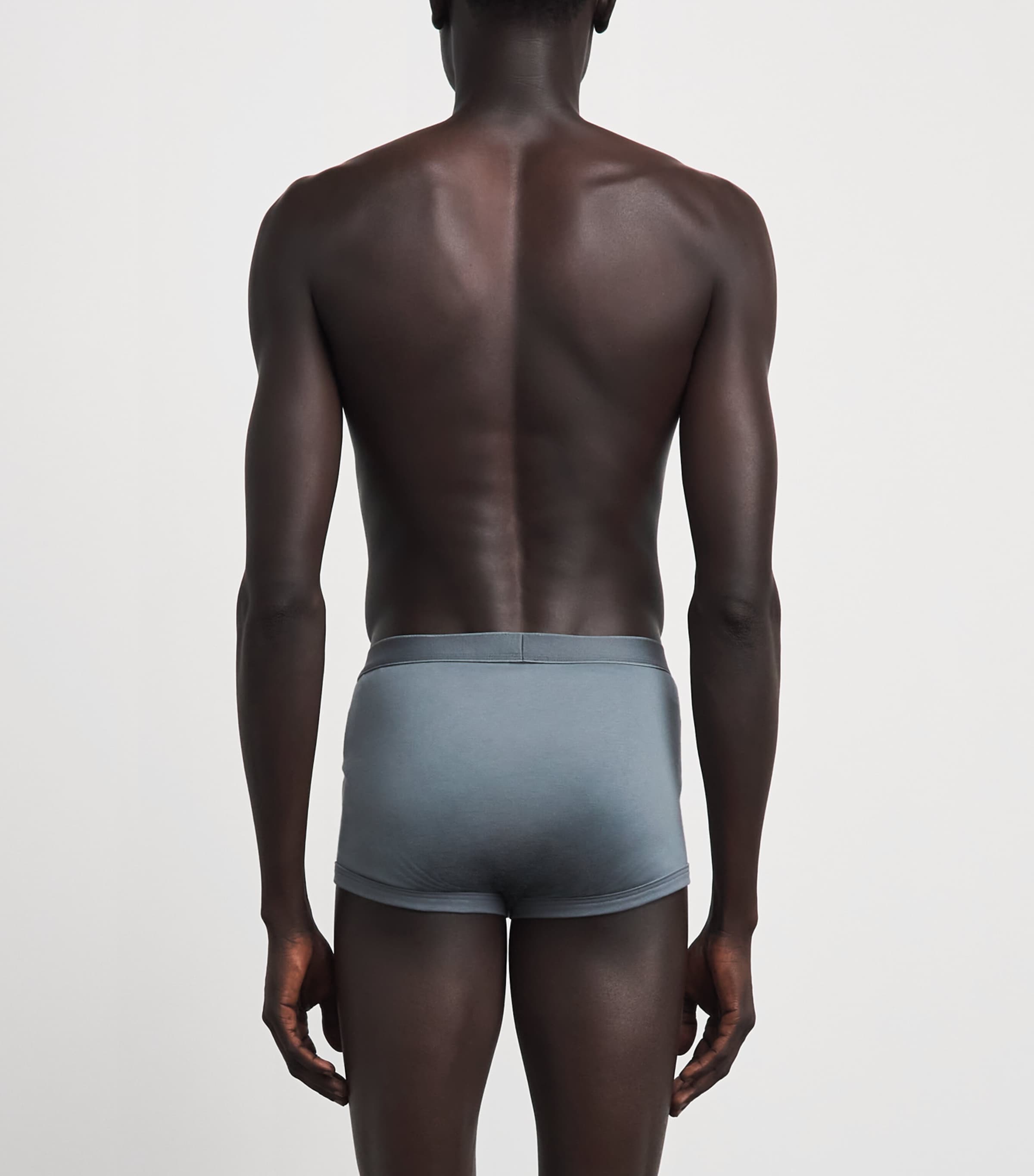 Zimmerli Mens Sea Island Cotton Boxer Briefs Light Slate Image 3