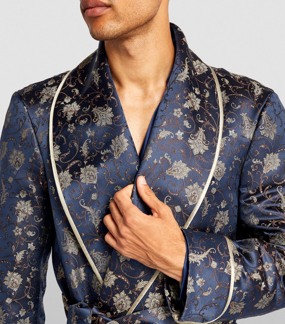 Silk Paisley-Jacquard Robe GOLD BLACK Image 6