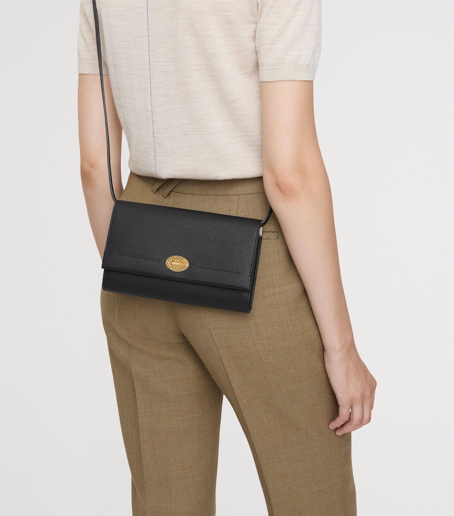 Leather Cotswolds Strap Wallet BLACK Image 3