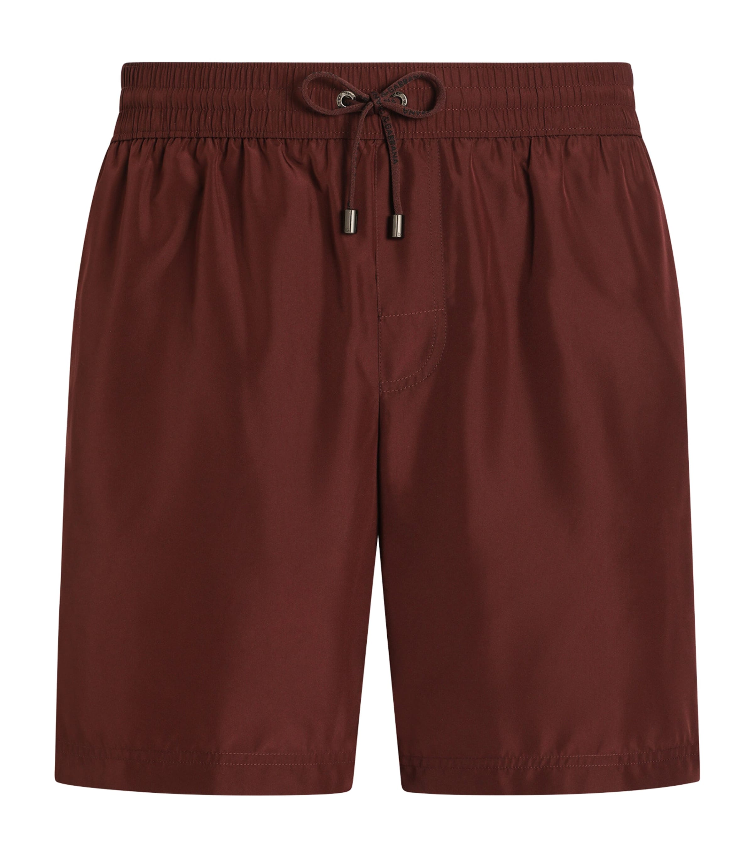 Dolce & Gabbana Drawstring Swim Shorts In Brown