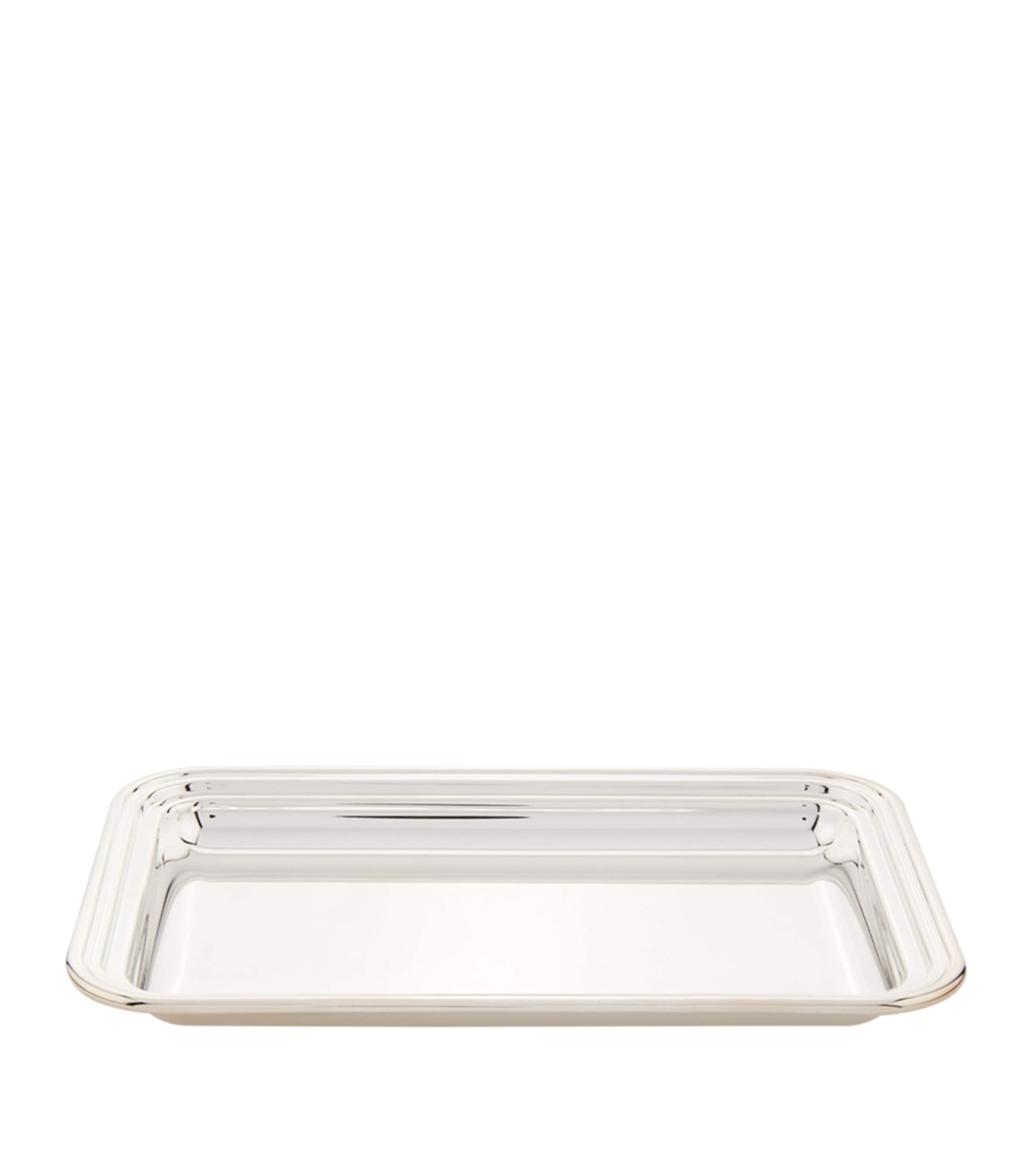Silver Plated Georgian Rectangular Tray (20cm x 14cm) SILVER Image 2