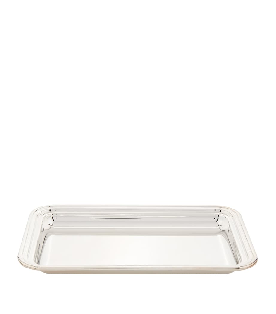 Silver Plated Georgian Rectangular Tray (20cm x 14cm) SILVER Image 2