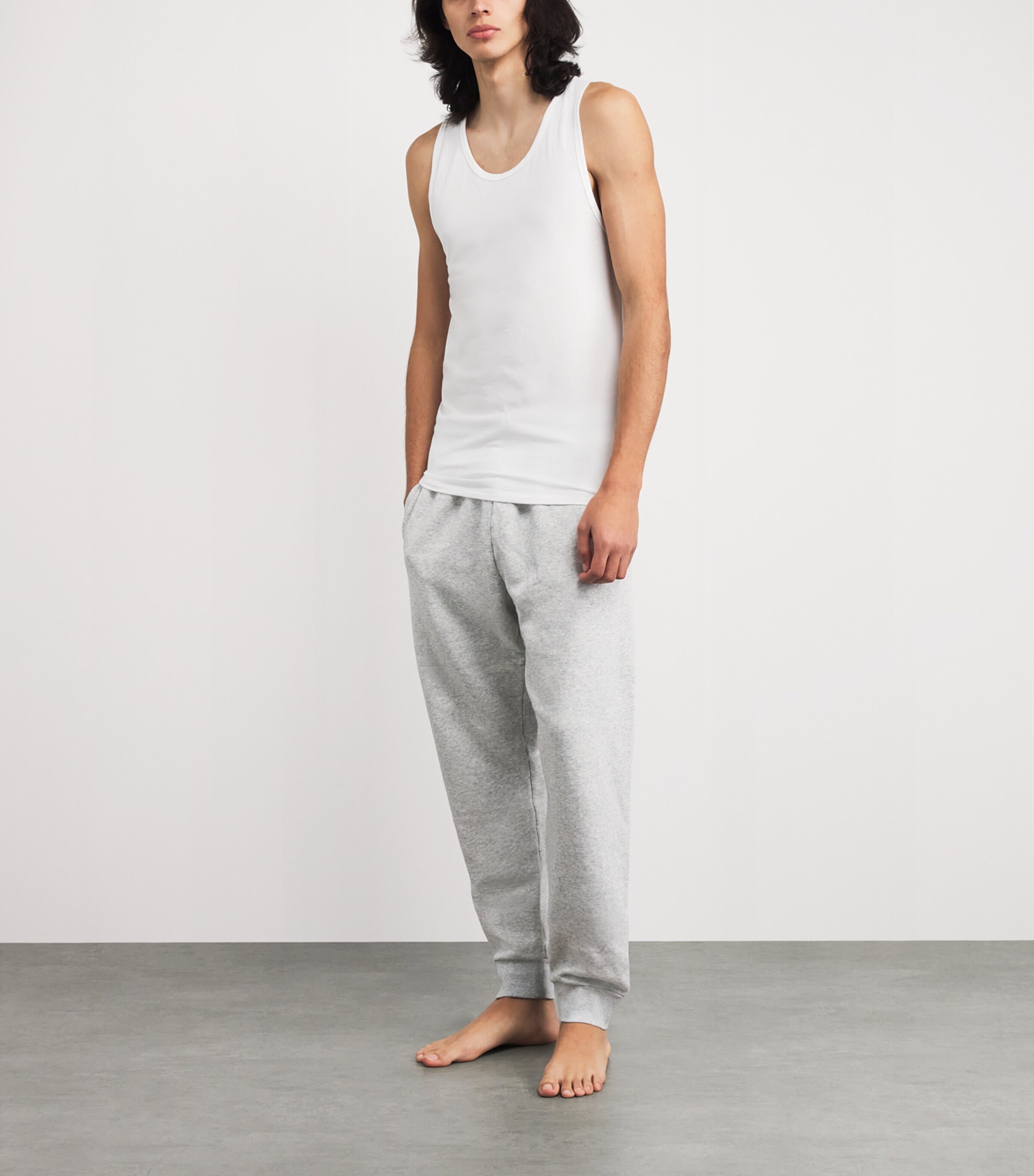 Calvin Klein Mens Stretch Cotton-Blend Vests (Pack of 3) White Image 2