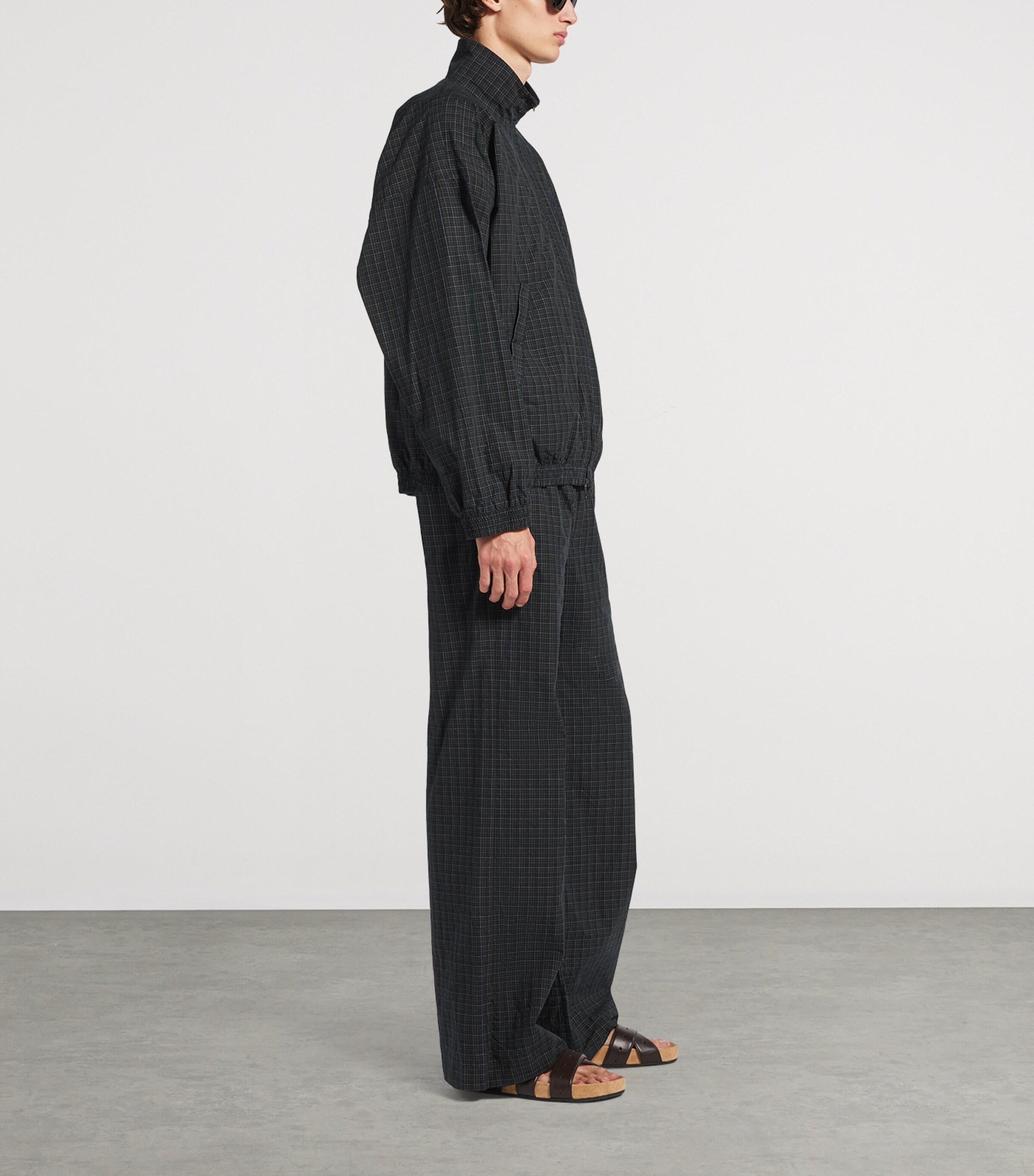 Balenciaga Mens Cotton Tartan Track Jacket Image 4