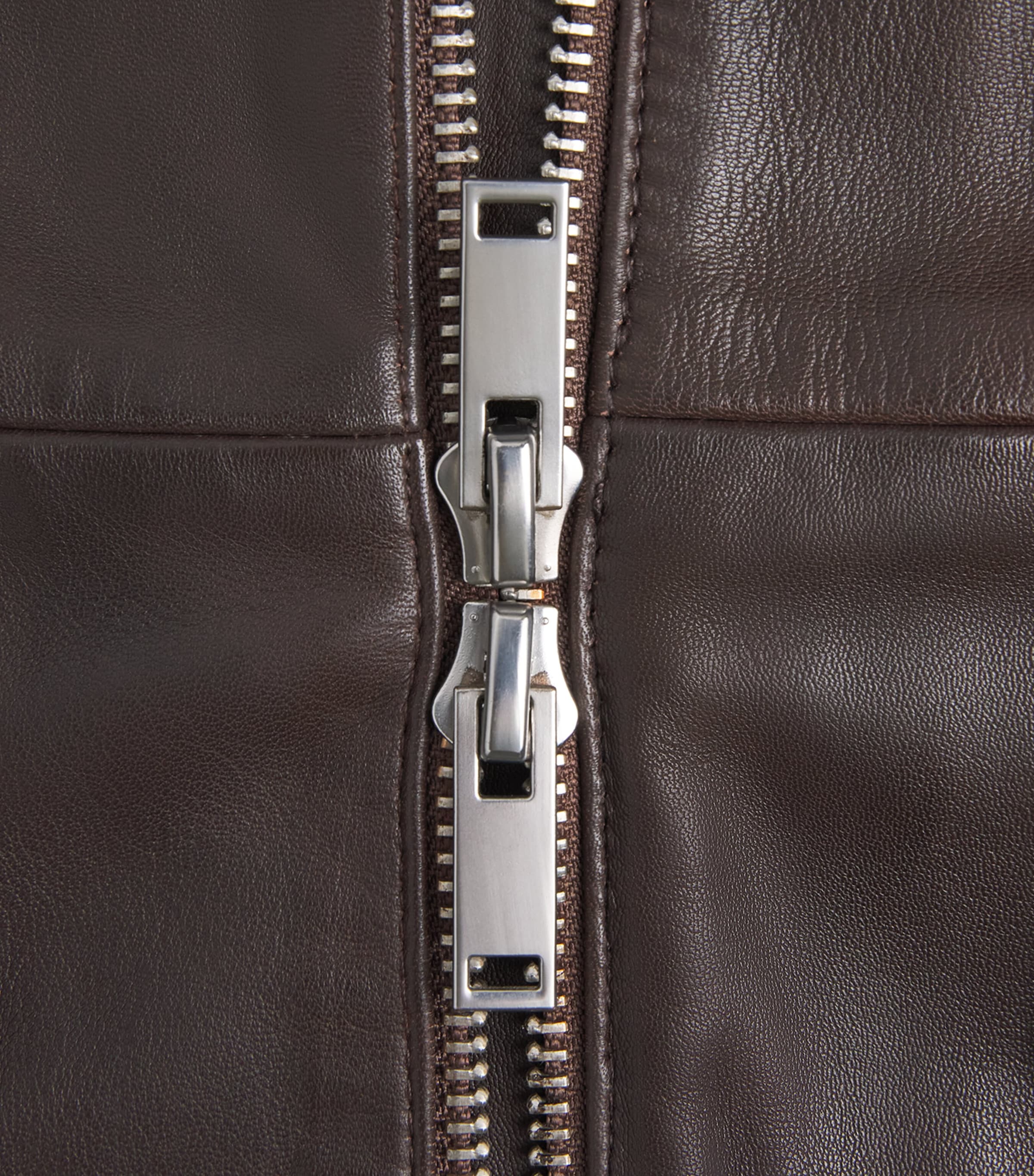 Piston Leather Bomber Jacket BROWN Image 5