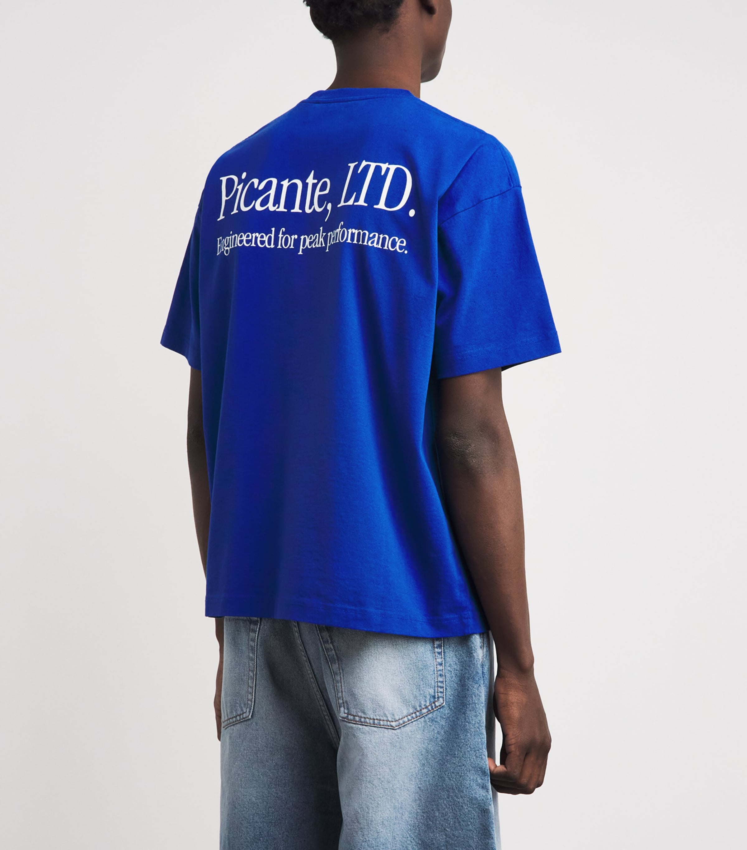 PICANTE Mens Organic Cotton Butterfly T-Shirt Royal Blue Image 5