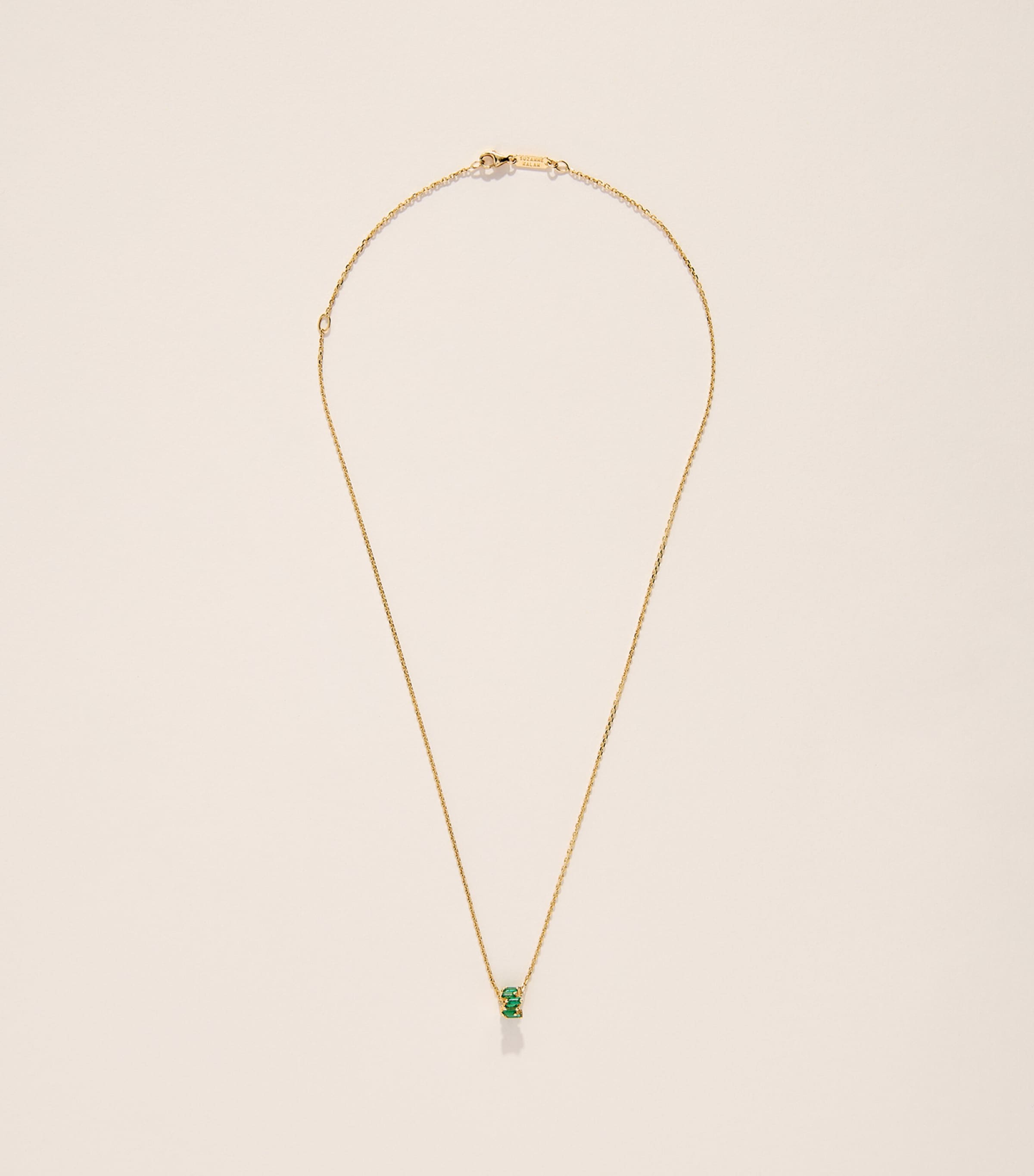 Suzanne Kalan Yellow Gold and Emerald Infinite Pendant Necklace Yg/emer Image 3