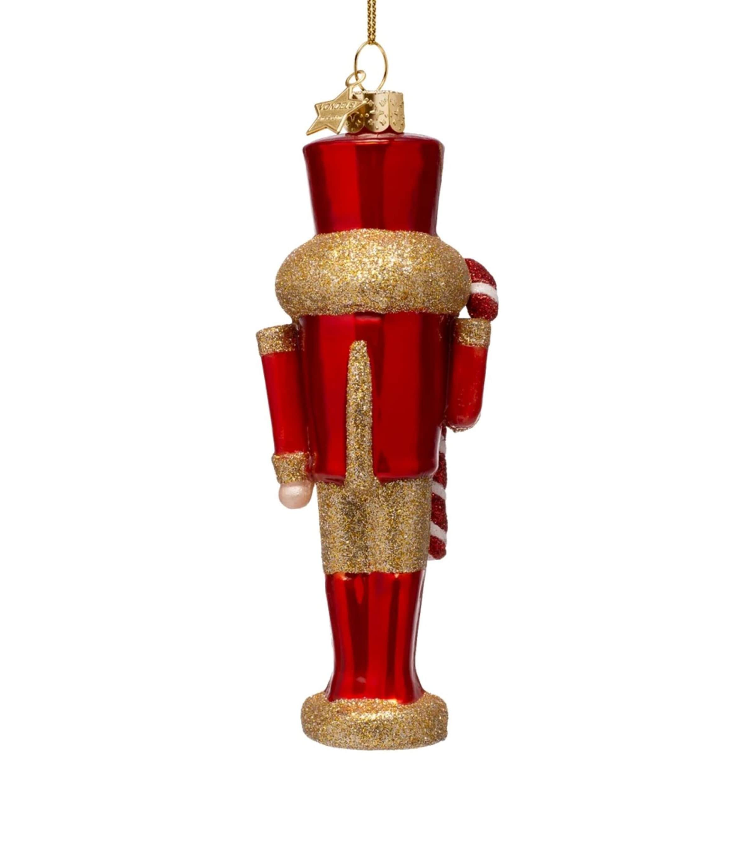 Harrods Candy Cane Nutcracker Ornament Red Image 3