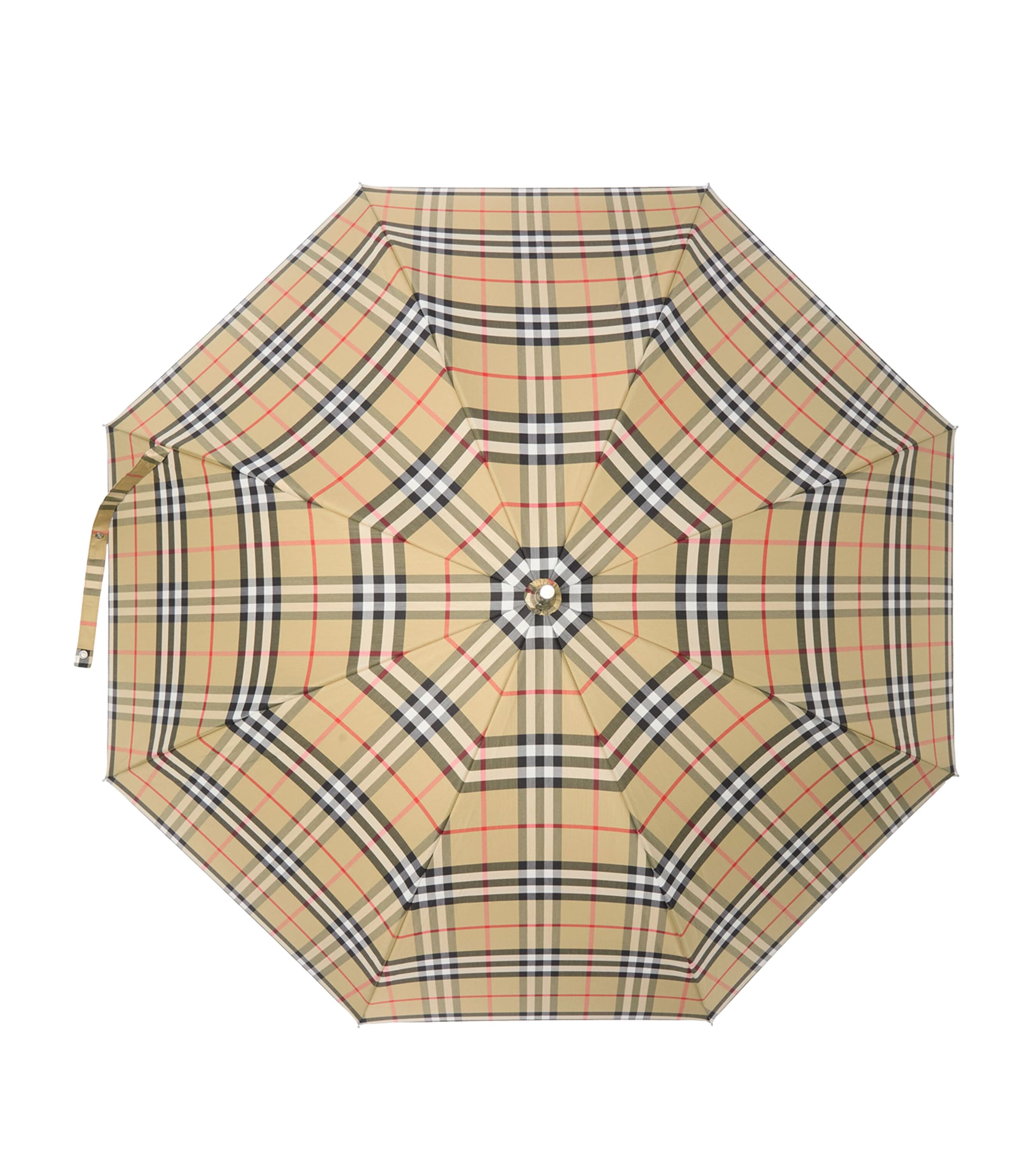 Maple Wood Check Walking Umbrella SAND IP CHECK Image 2