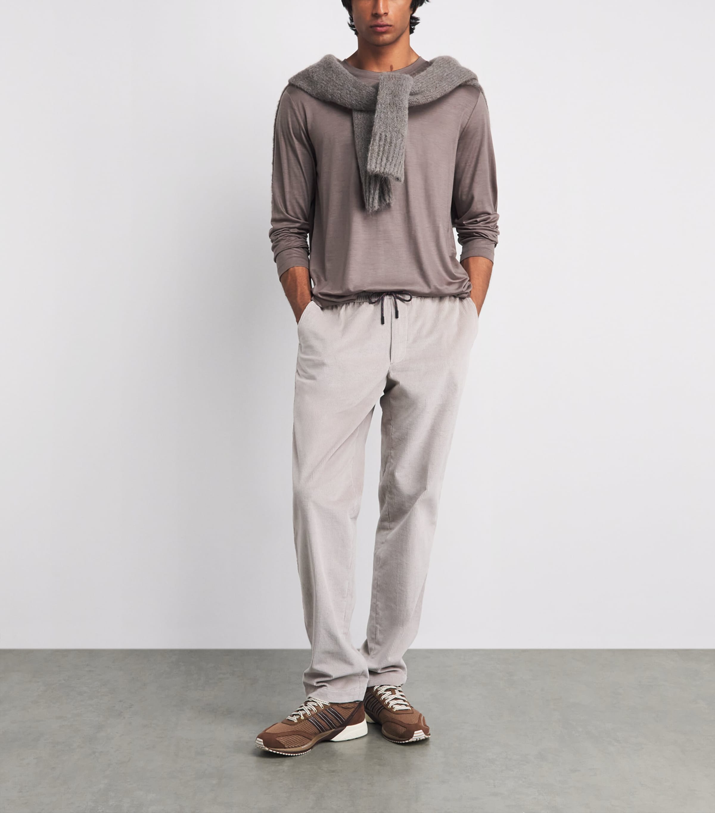 Sease Mens Virgin Wool Long-Sleeve T-Shirt Wombat Image 2