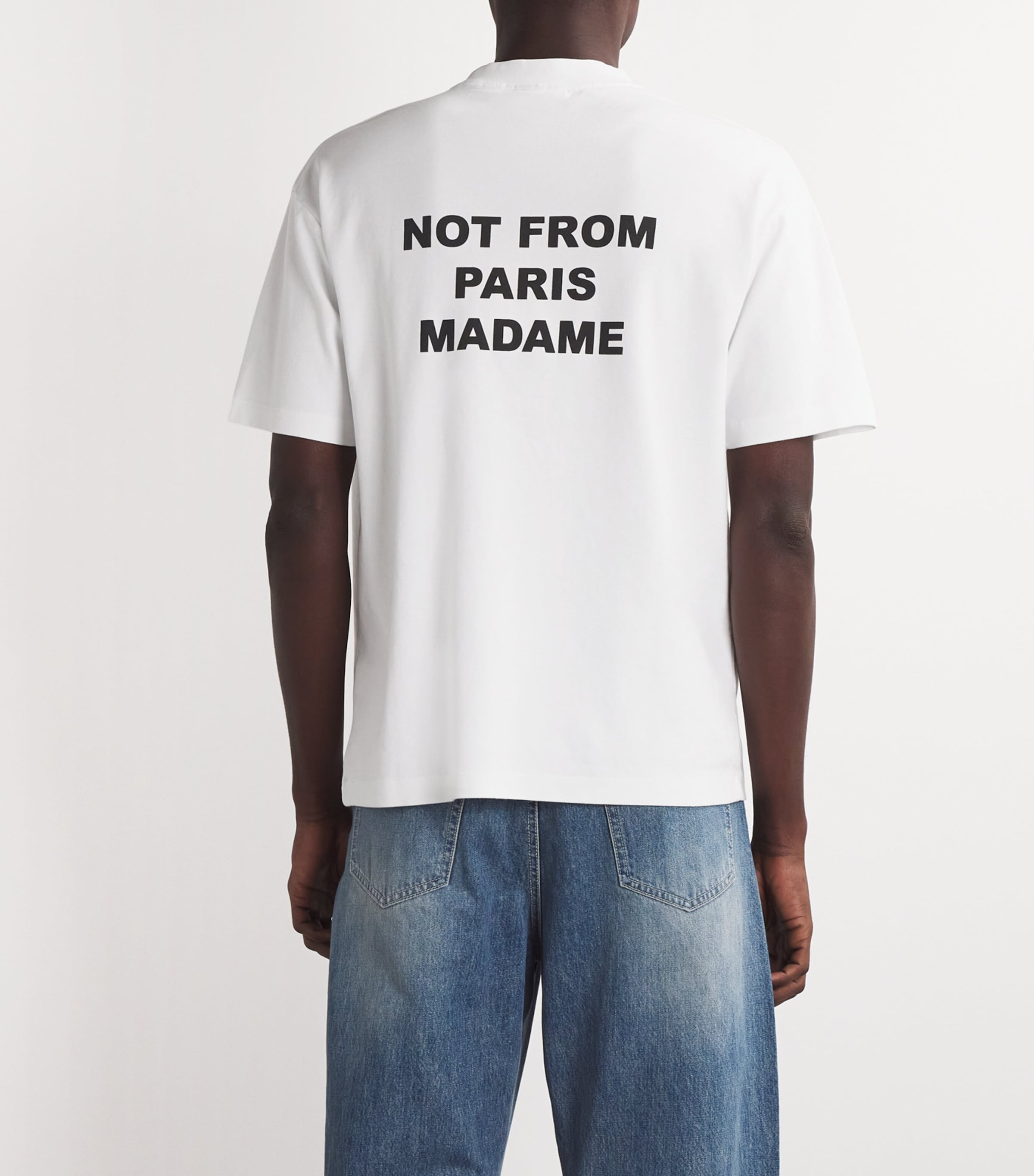Drôle de Monsieur Mens Cotton Slogan T-Shirt Optic White Image 4