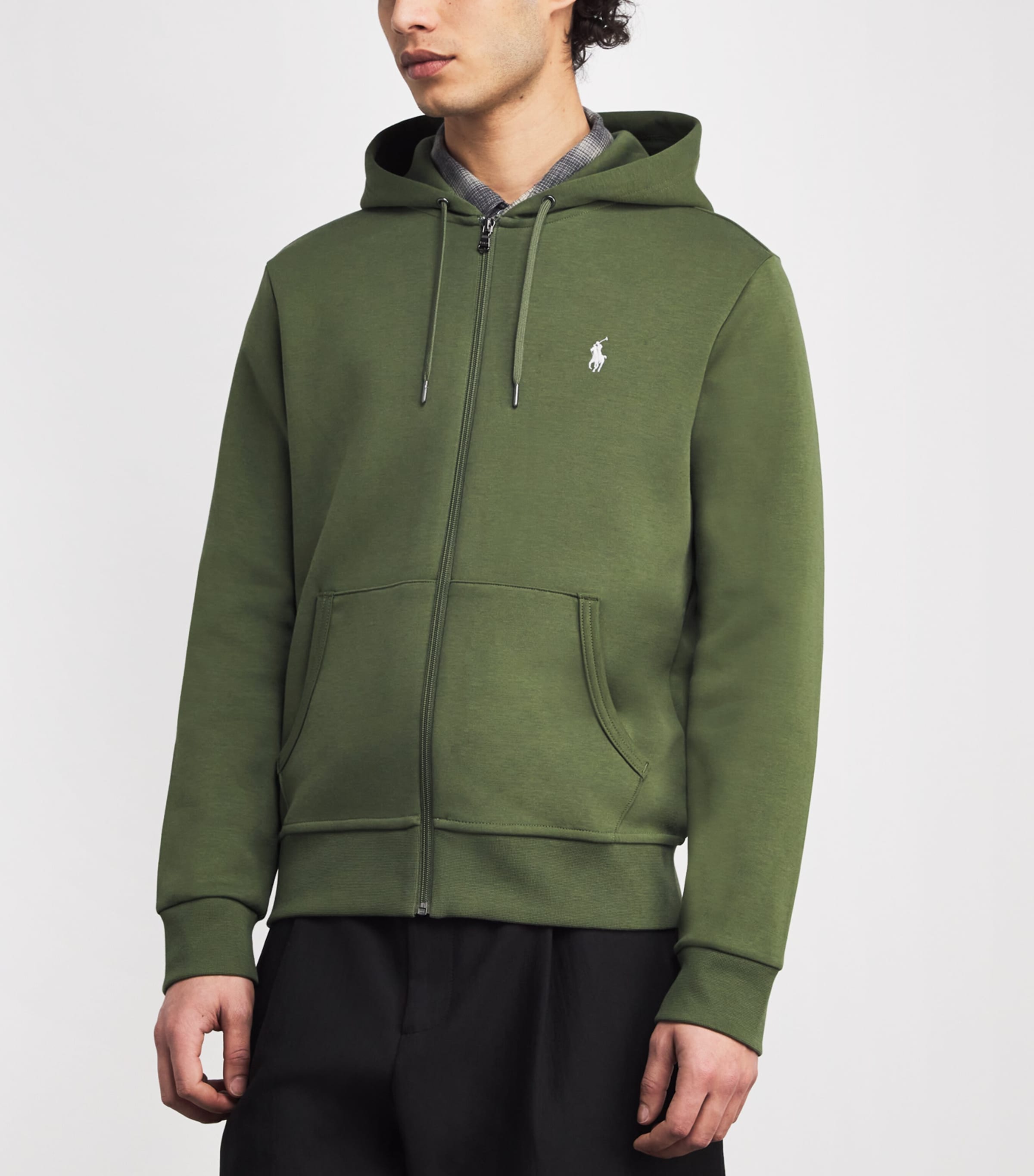 Cotton-Blend Logo Zip-Up Hoodie SUPPLY OLIVE/C1730 Image 3