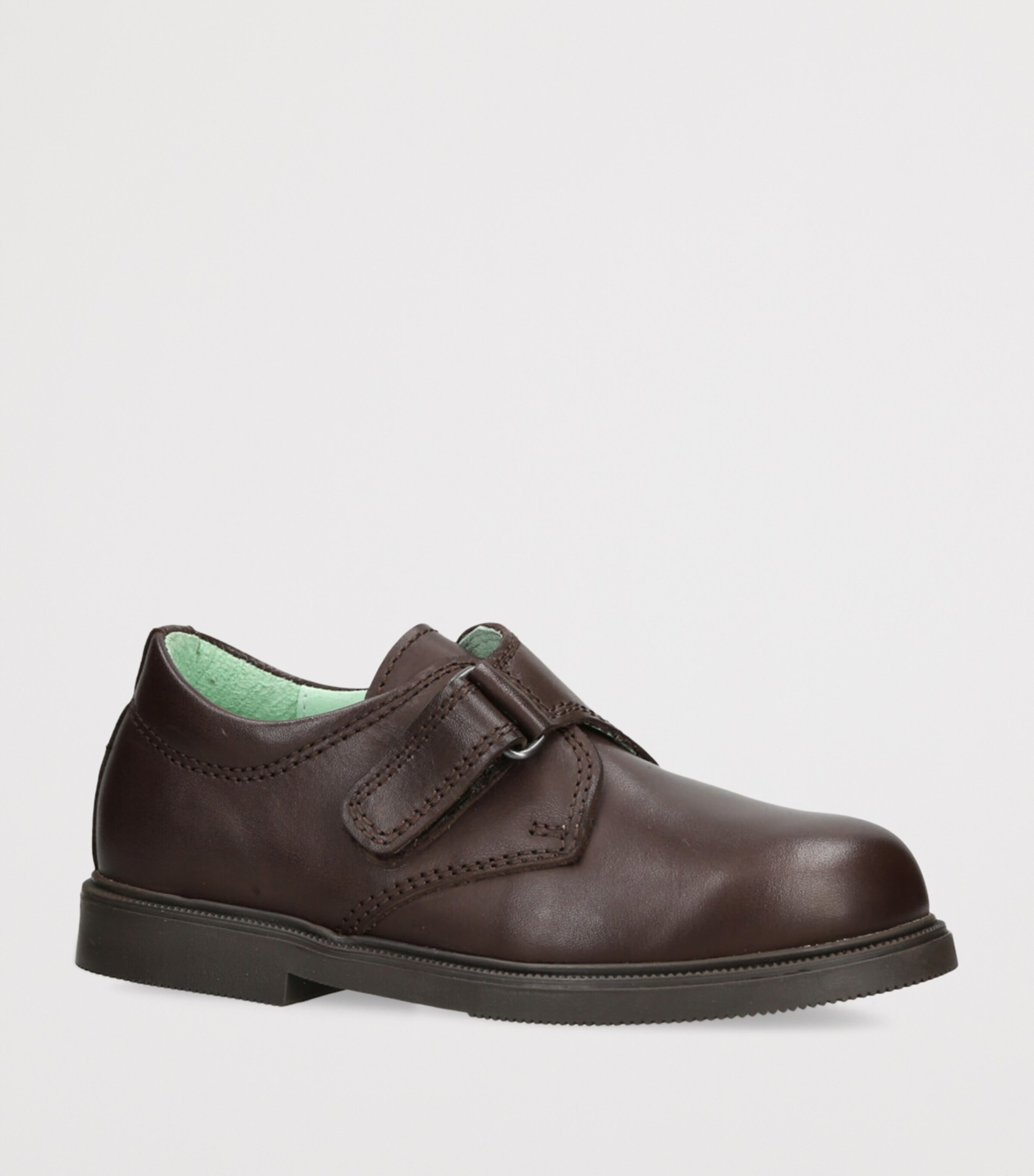 papouelli Leather Fergus Shoes Dark Brown Image 3