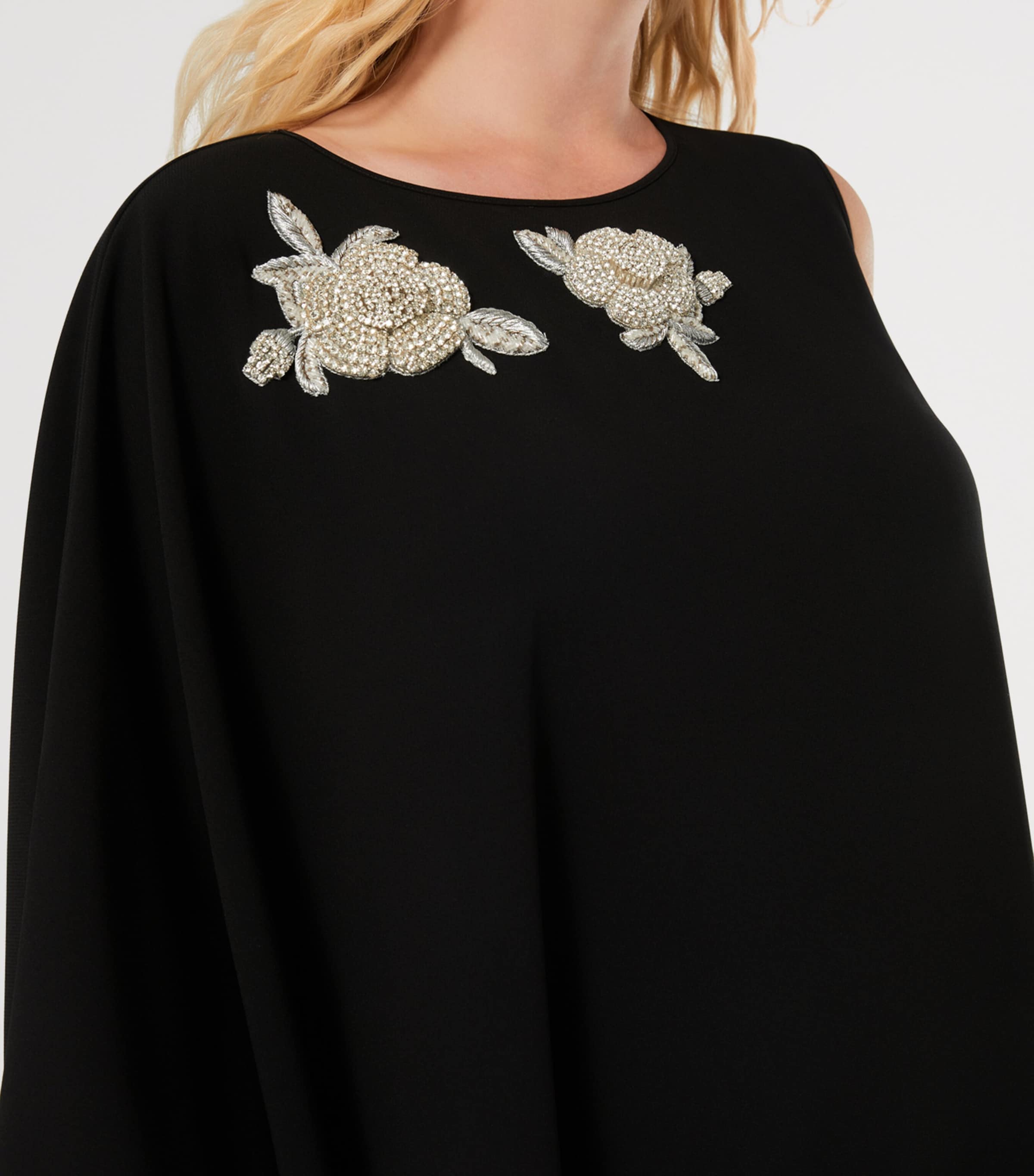 Marina Rinaldi Womens Embellished Maxi Dress Black Image 5