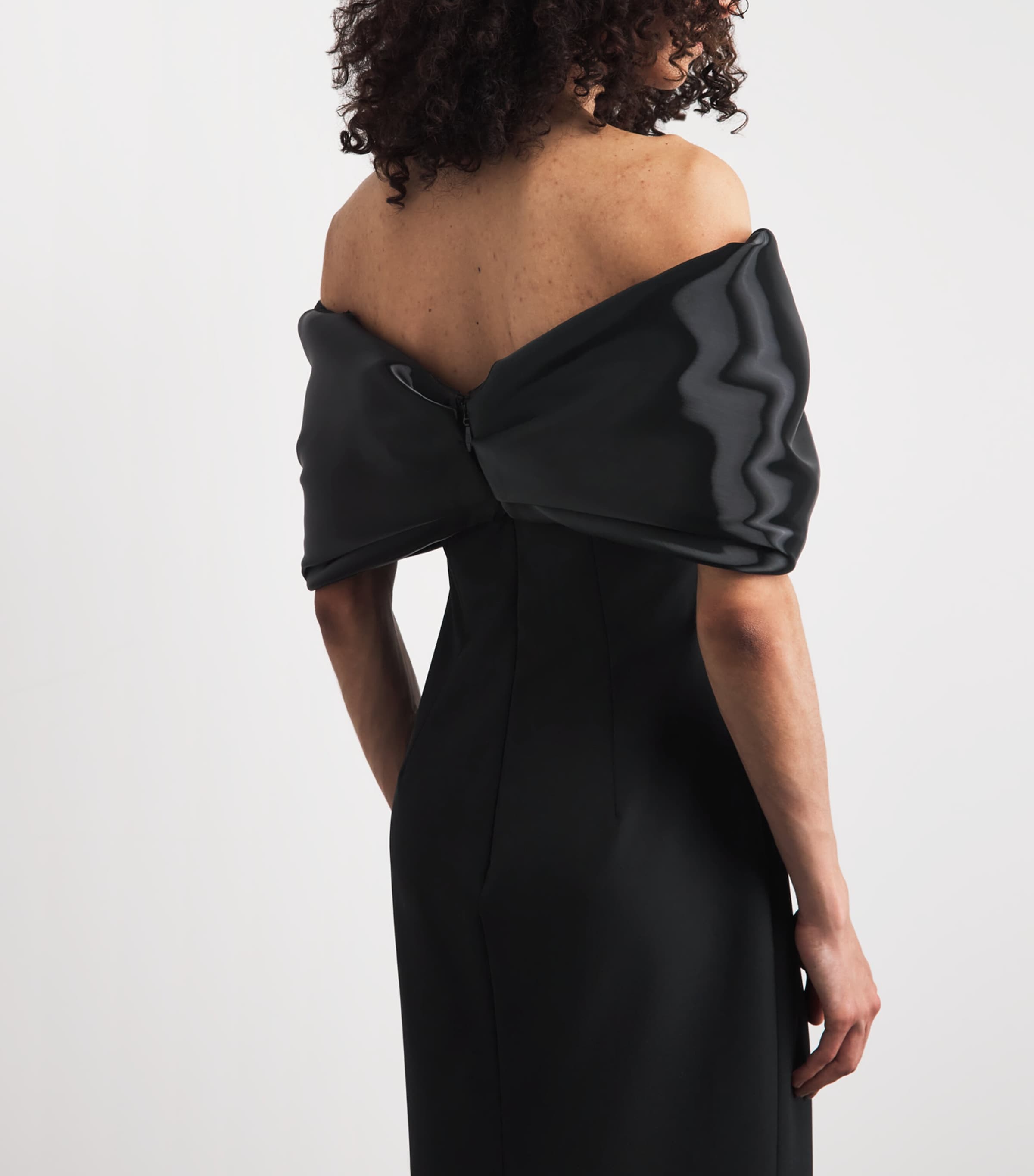 Pamella Roland Womens Twist-Detail Off-The-Shoulder Gown Black Image 5