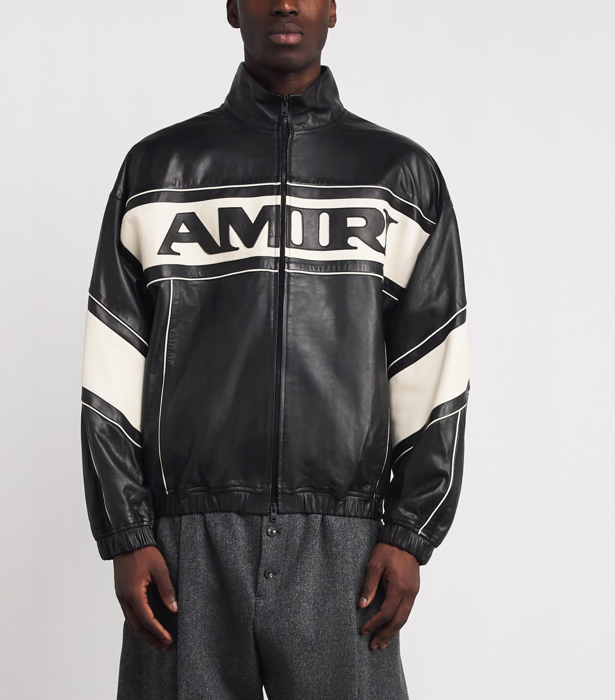 Sport Leather Jacket BLACK Image 3