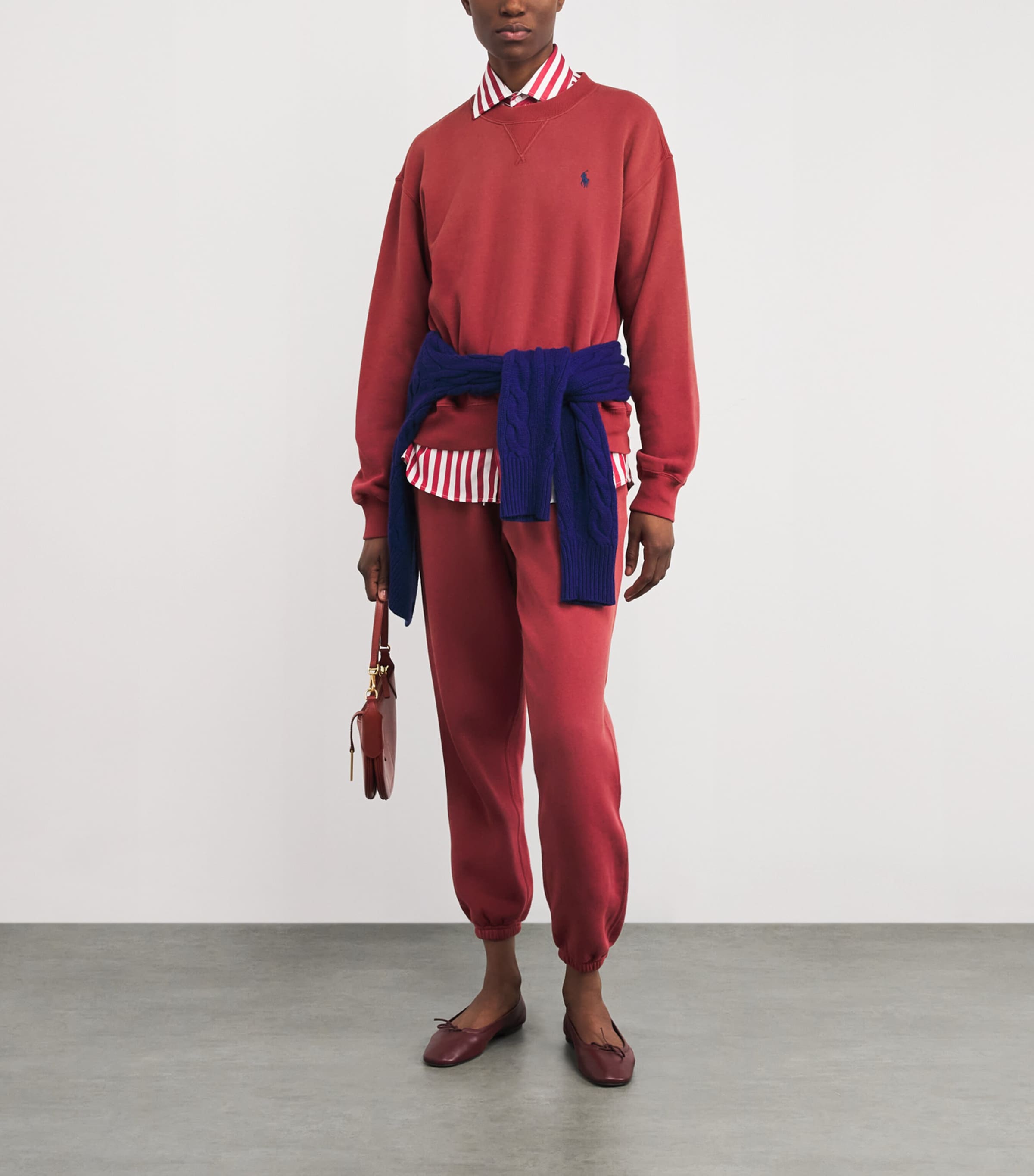 Cotton-Blend Cuffed Sweatpants RED SNAPPER Image 2