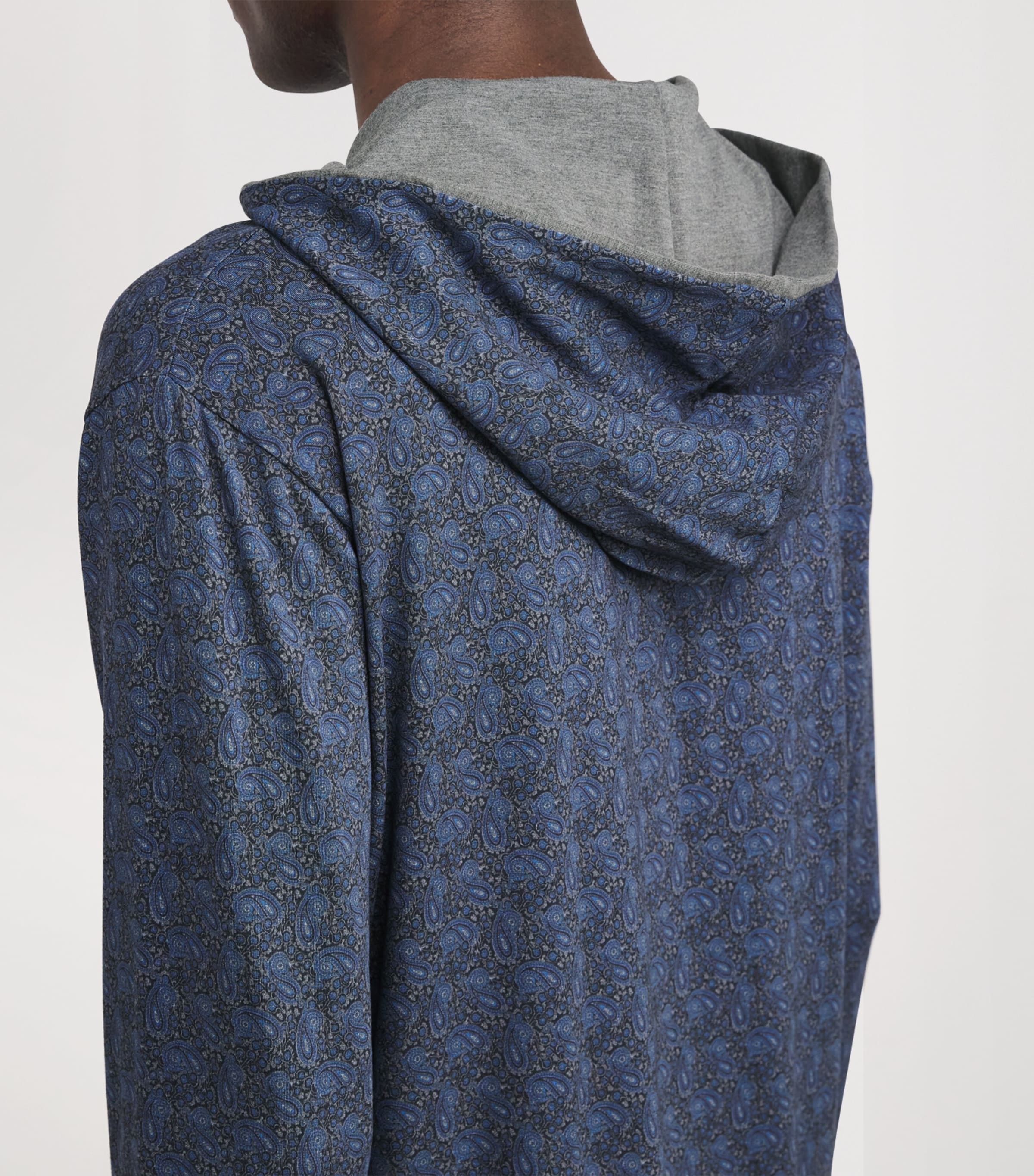 Modal Paisley Henry Hoodie HENRY NAVY/MID GREY Image 6