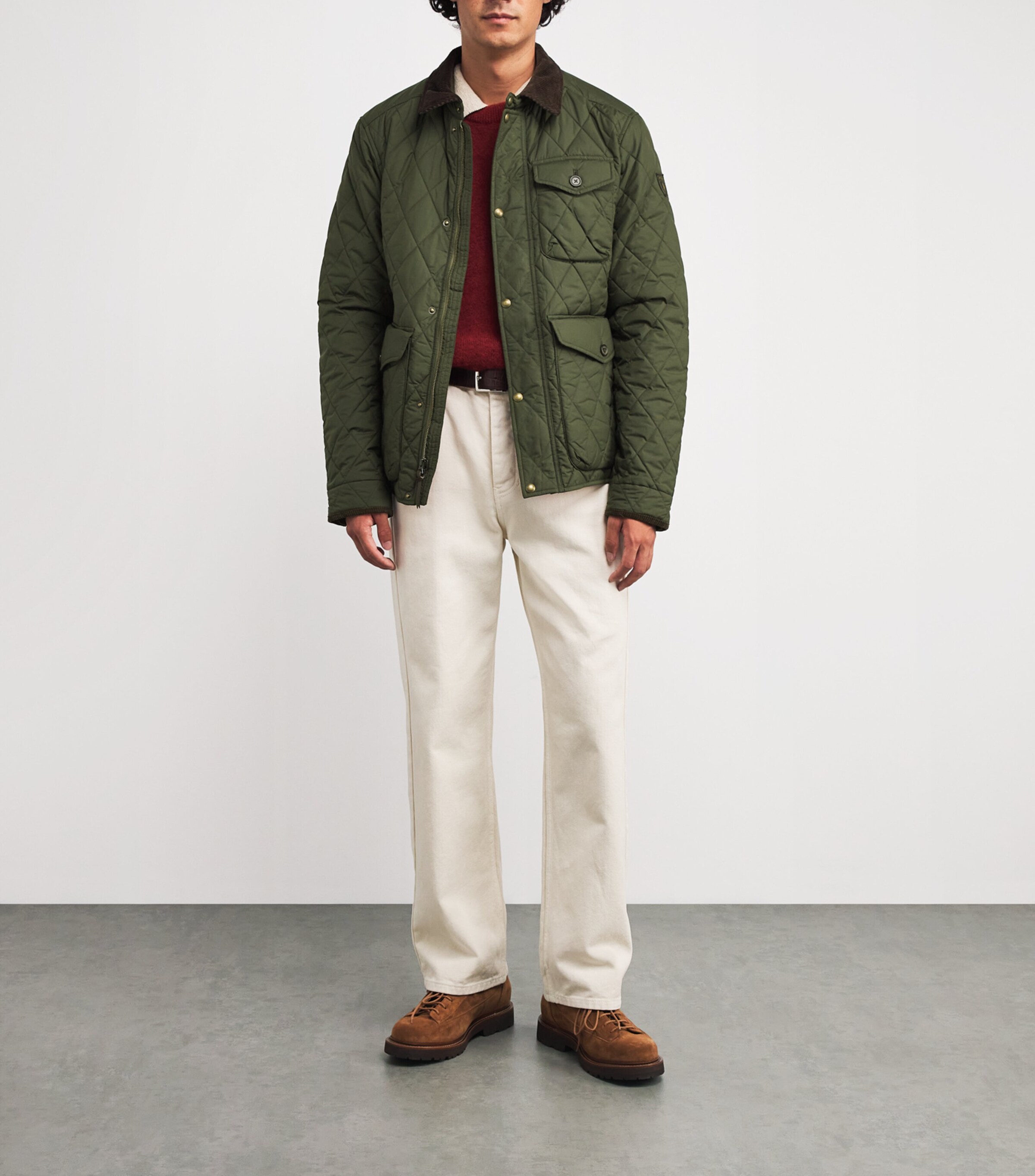 Water-Repellent Quilted Beaton Jacket DARK GREEN Image 2