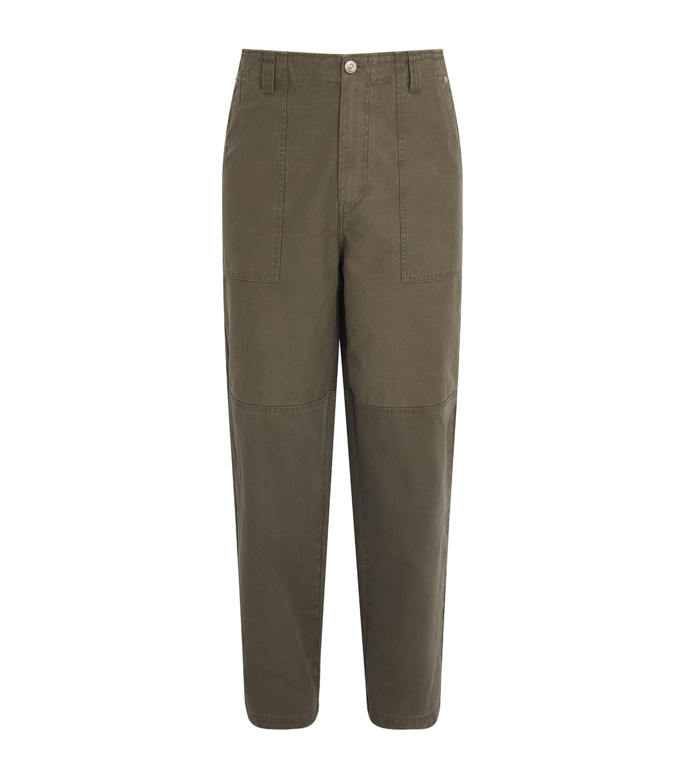 Wales Bonner Mens Organic Cotton Brixton Trousers Olive Image 1