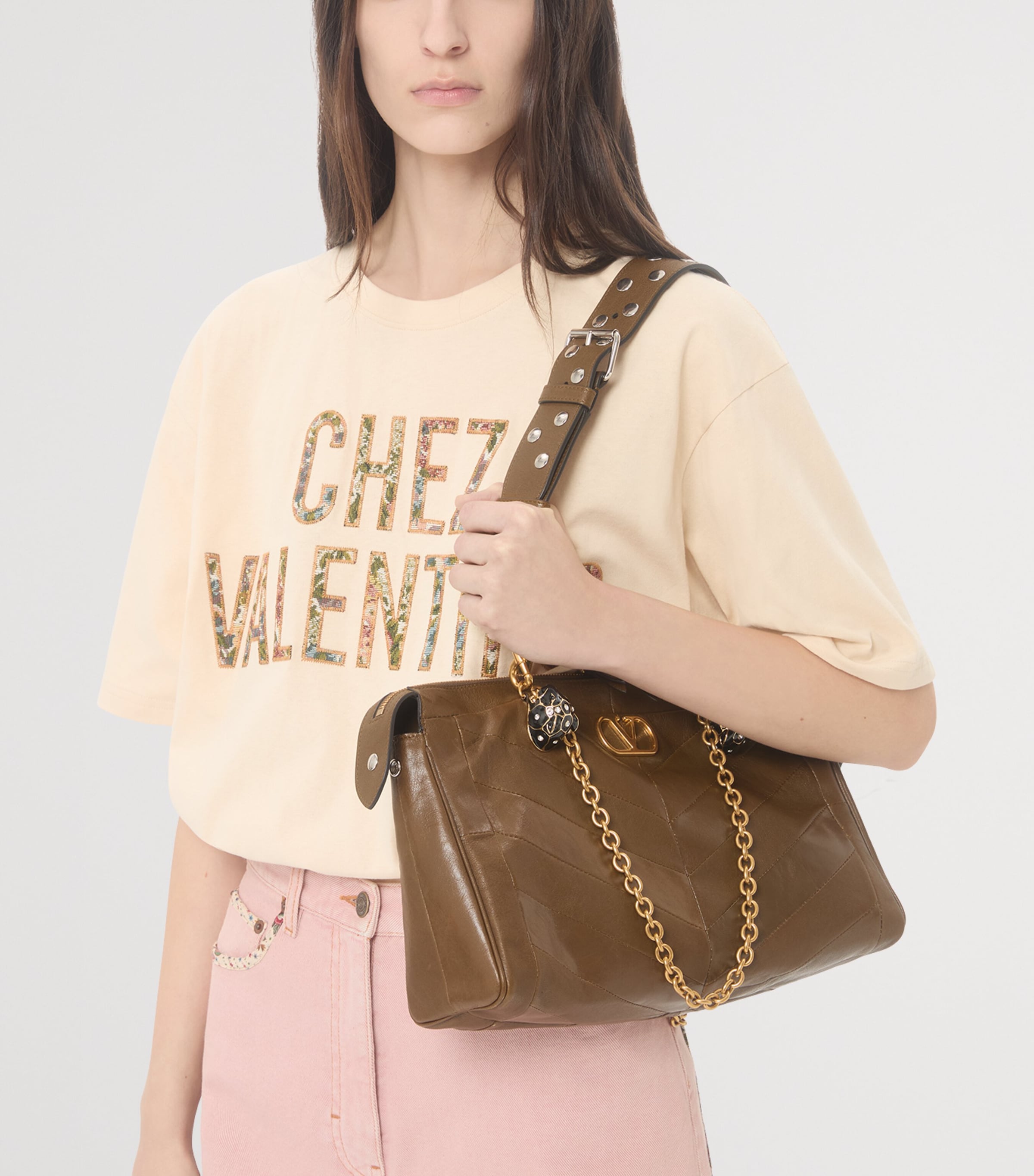 Valentino Womens Cotton Chez Valentino T-Shirt Image 4