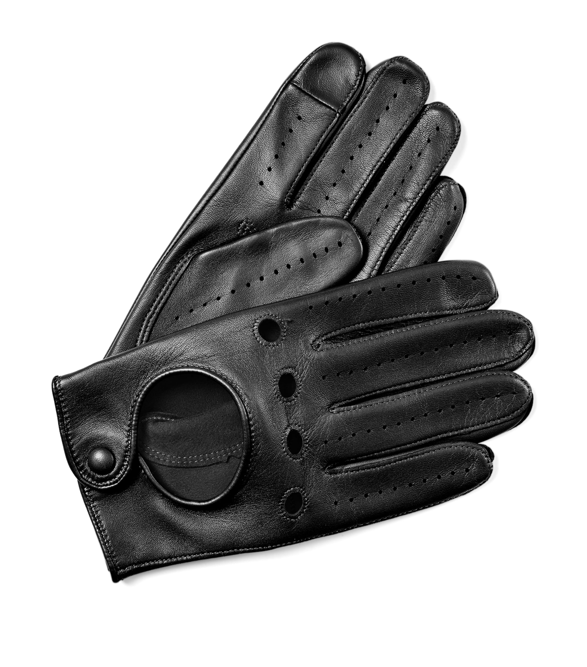 Aspinal Of London Men's Nappa Leather Driving Gloves (Medium) Black