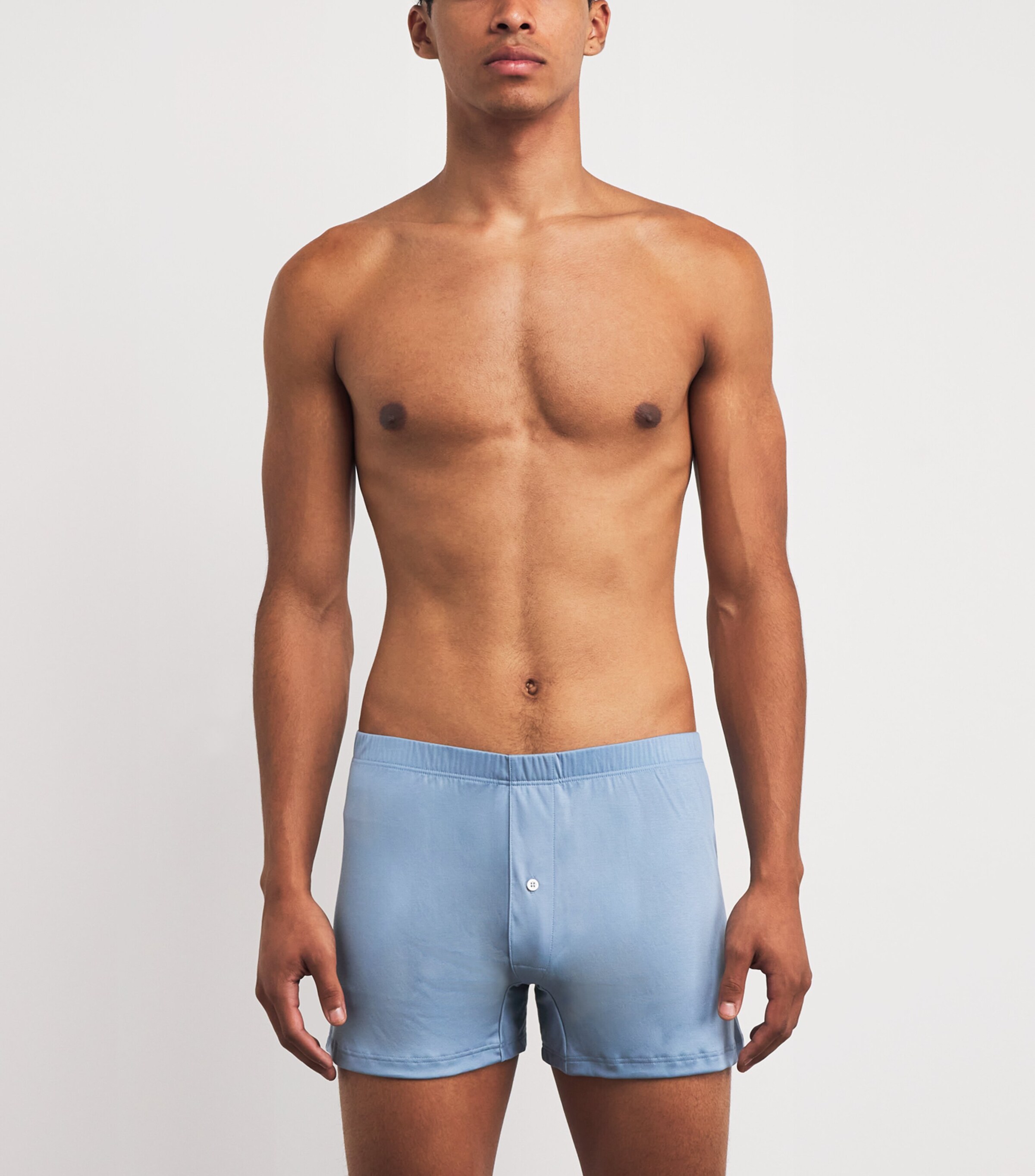 Zimmerli Mens Stretch-Cotton Boxer Shorts Mountain Lake Image 2