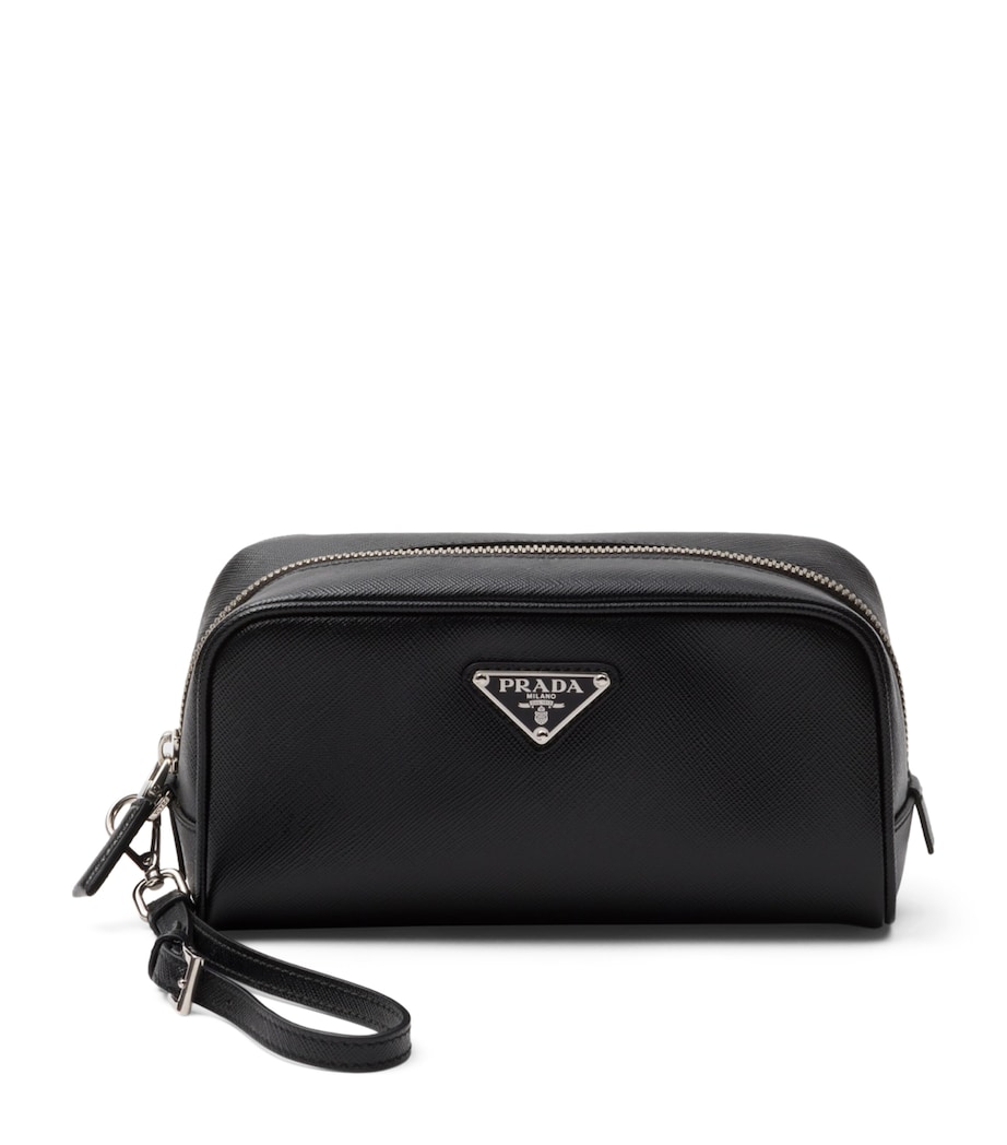 Saffiano Leather Logo Pouch F0002 Image 1