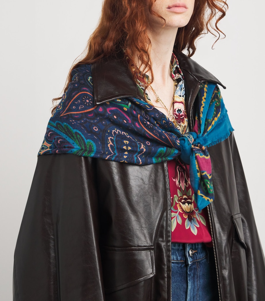 Modal-Cashmere Paisley Scarf X0887 Image 2