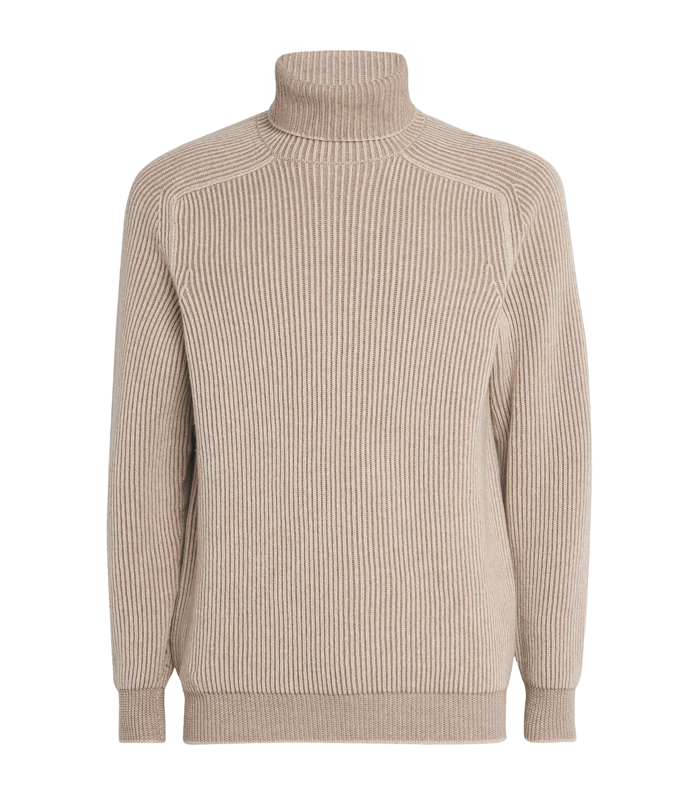 Sease Beige Cashmere Turtleneck Sweater In Beige