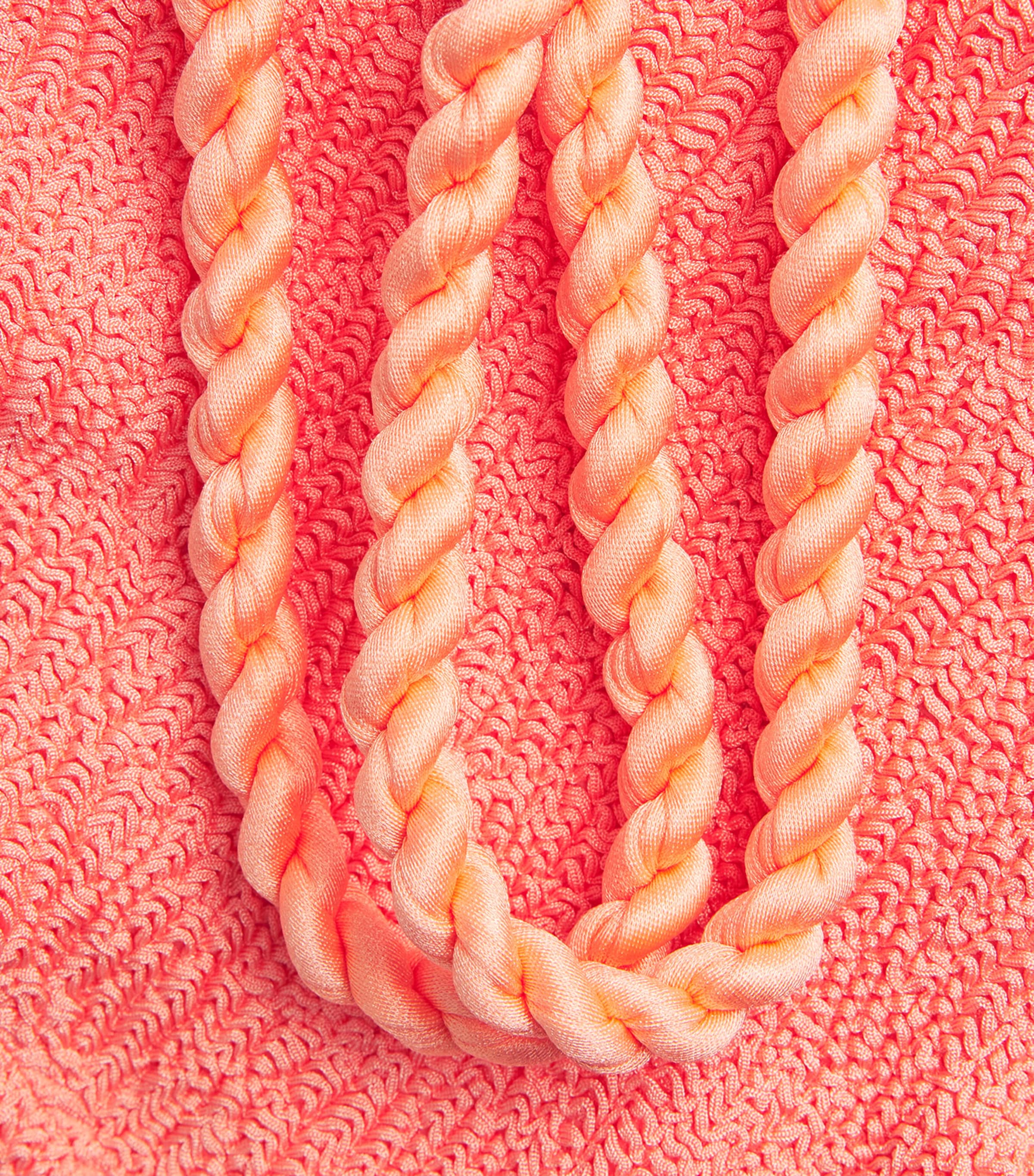 Hunza G Womens Twisted-Strap Phoebe Bikini Metallic Coral Image 4