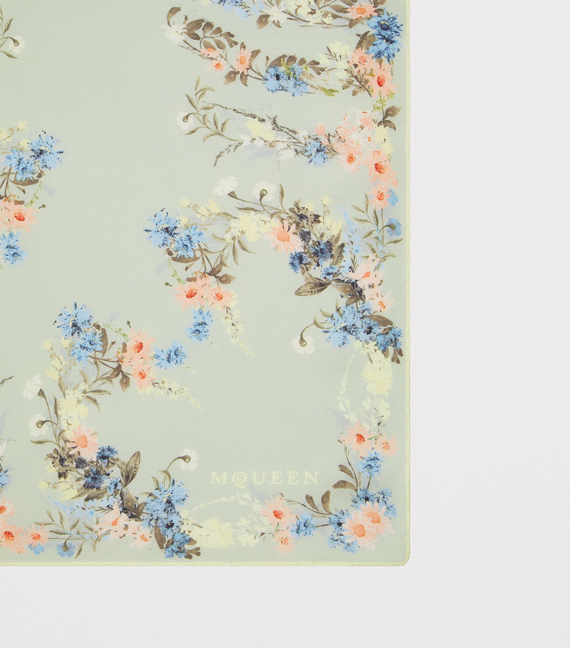 McQueen Silk Wallpaper Floral Ribcage Scarf Image 2