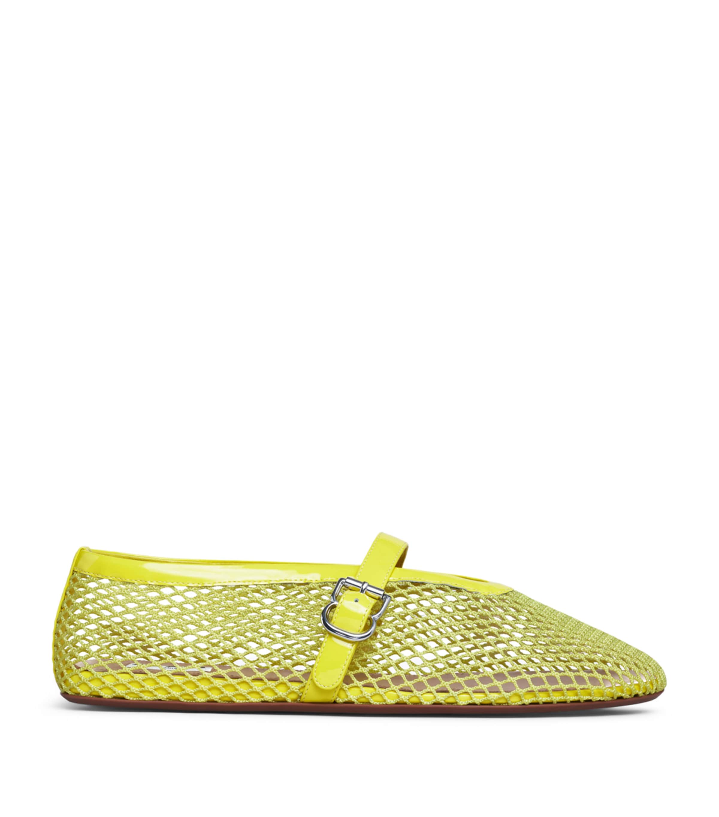 Alaïa Mesh Ballet Flats Jaune Citron Image 1