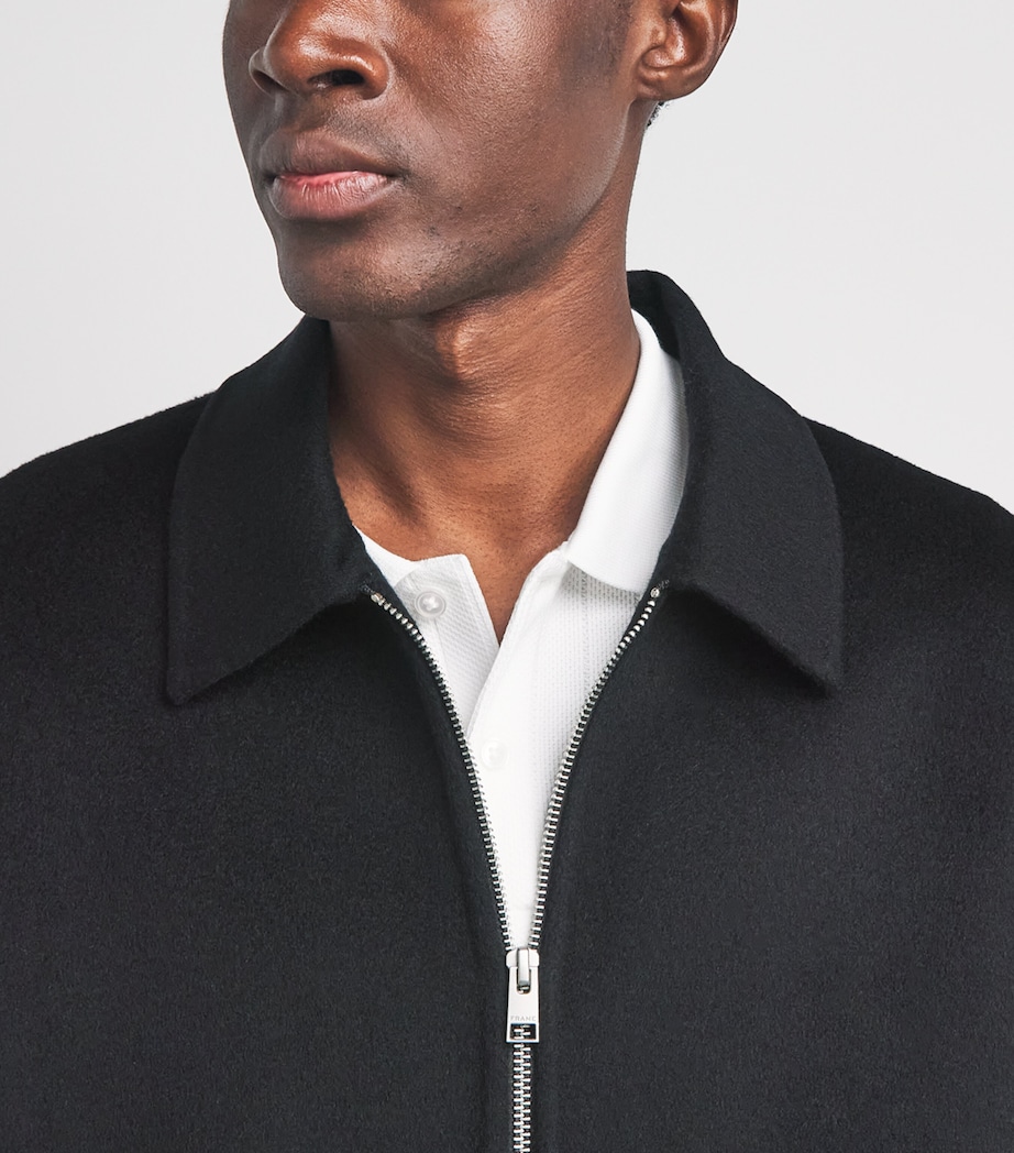 FRAME Mens Double-Face Wool Bomber Jacket Blk Black Image 3