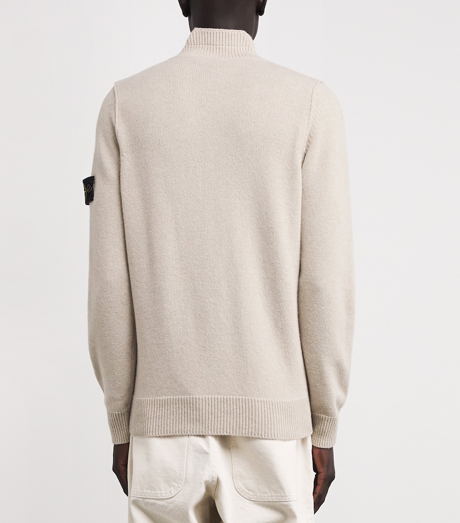 Wool-Blend Half-Zip Sweater V009A Image 4