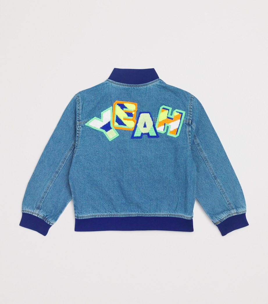 Denim Bomber Jacket (4-10 Years) Z13DBLE STONE+BRSSGE Image 2