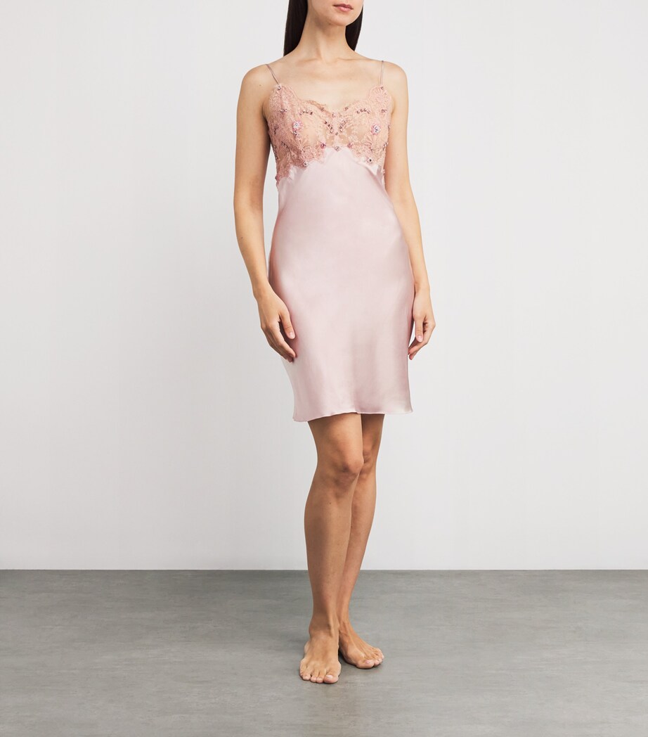 Silk Embellished Slip Dress PALE PINK/PALE Image 2